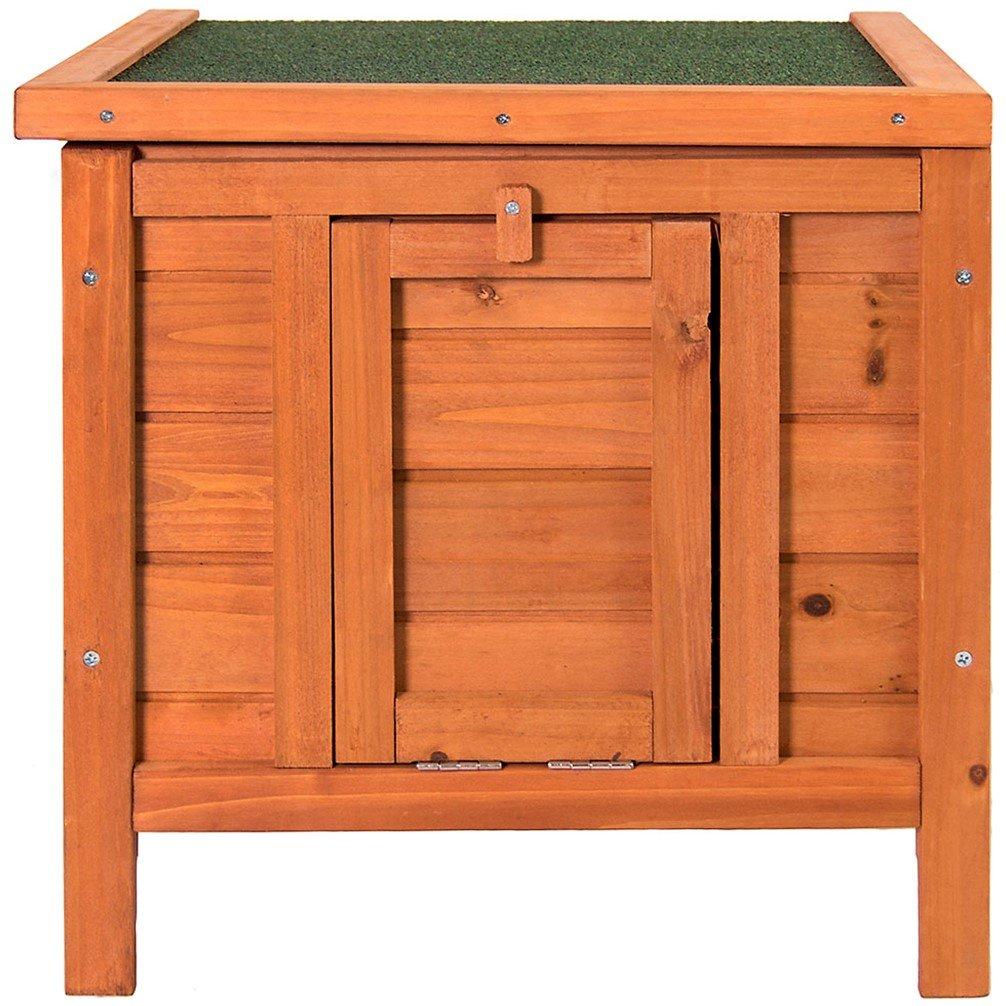 Brown - Lassic - Pet Vida Wooden Pet Hutch House - 2