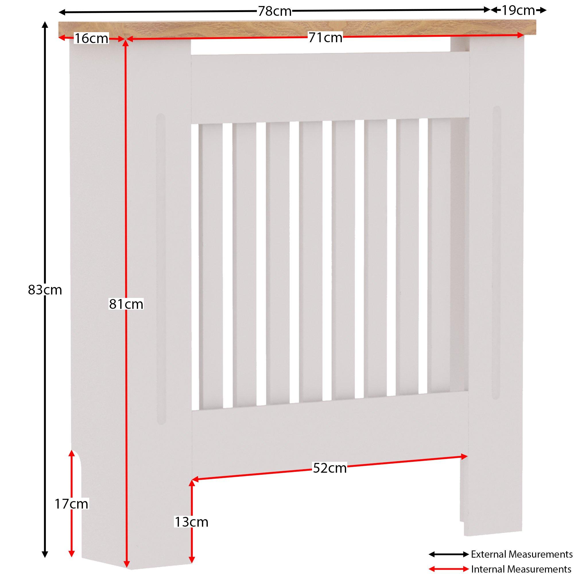White - Lassic - Vida Designs Arlington Radiator Cover, Small - 2