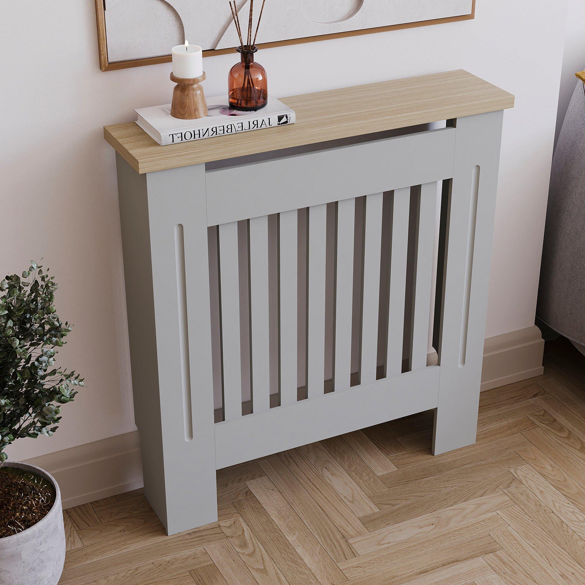 Grey - Lassic - Vida Designs Arlington Radiator Cover, Small - 6