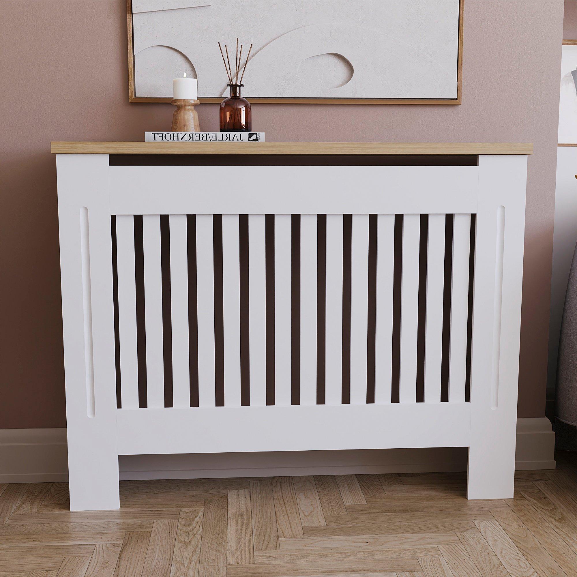 White - Lassic - Vida Designs Arlington Radiator Cover, Medium - 3