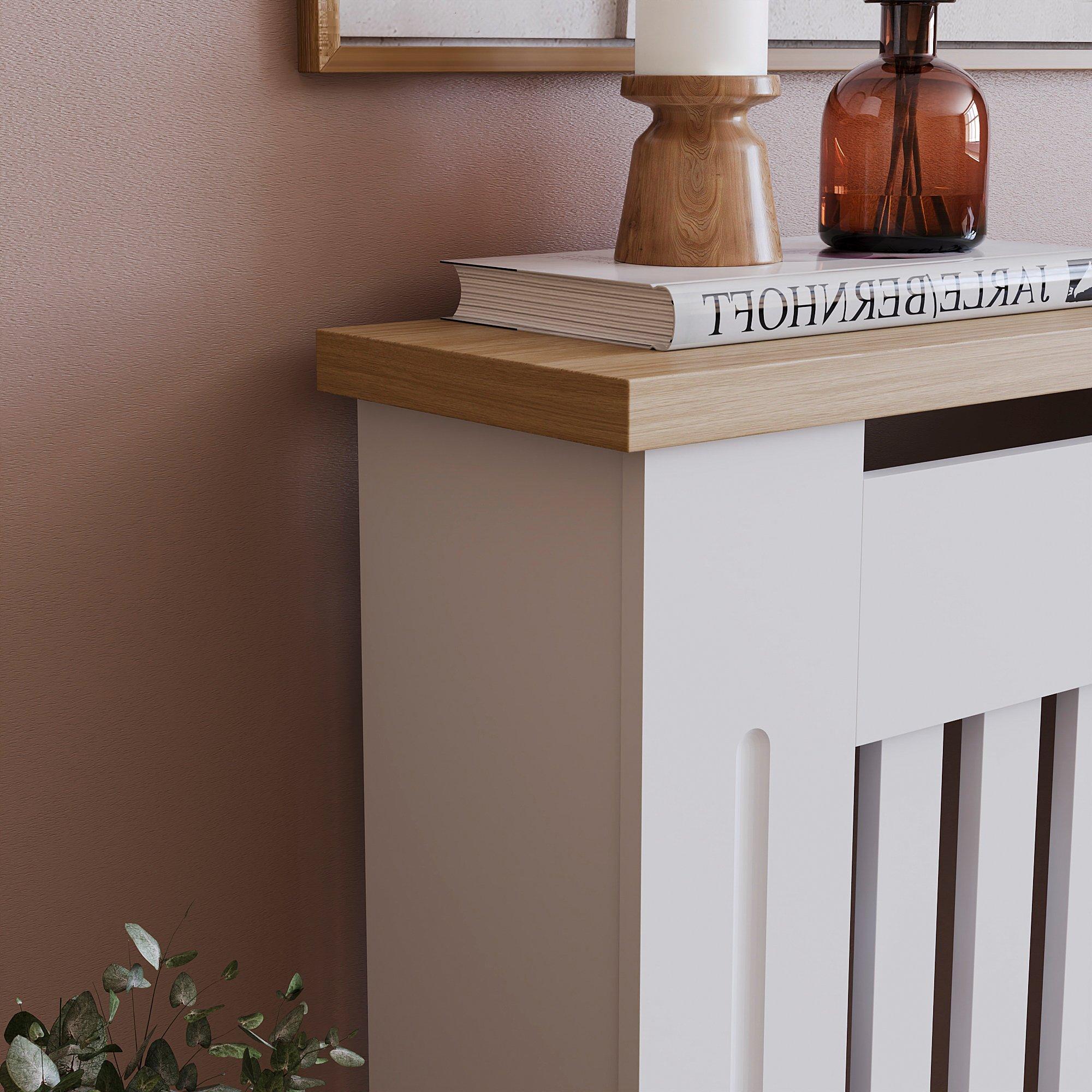 White - Lassic - Vida Designs Arlington Radiator Cover, Medium - 5