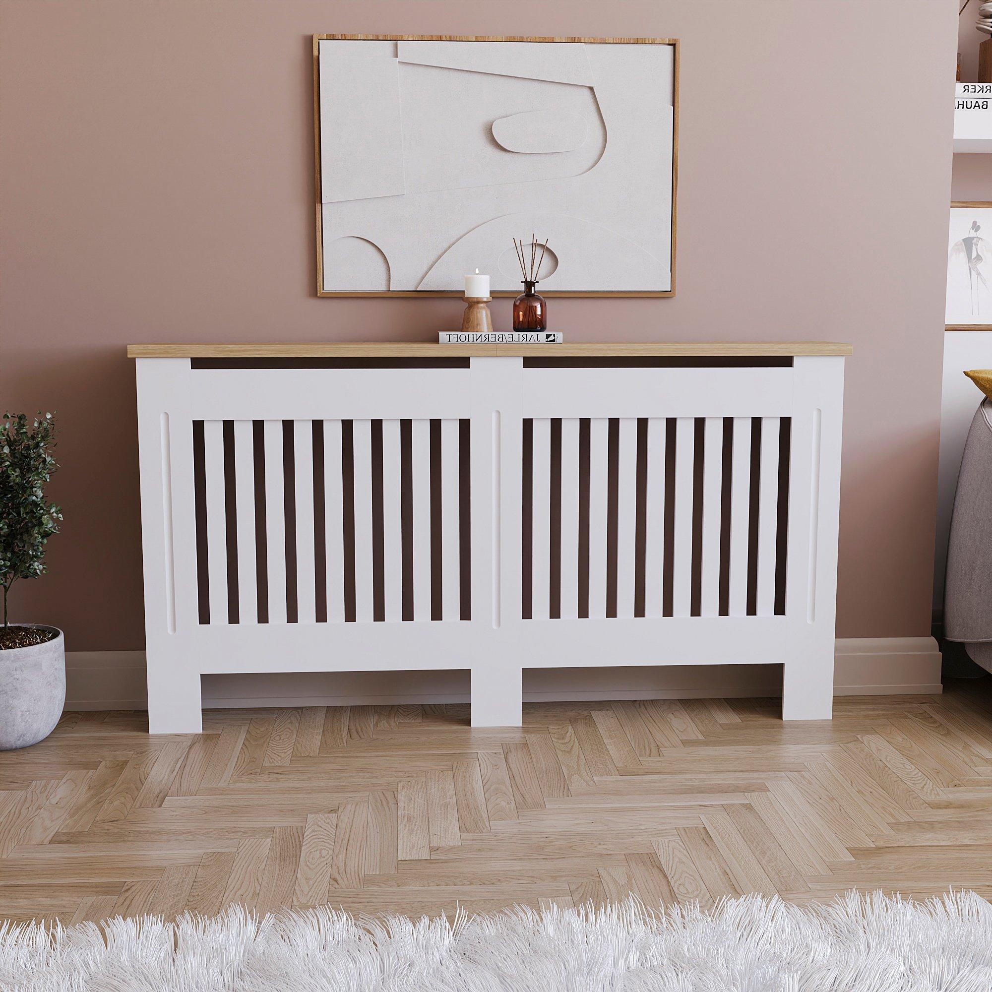 White - Lassic - Vida Designs Arlington Radiator Cover, Large - 3