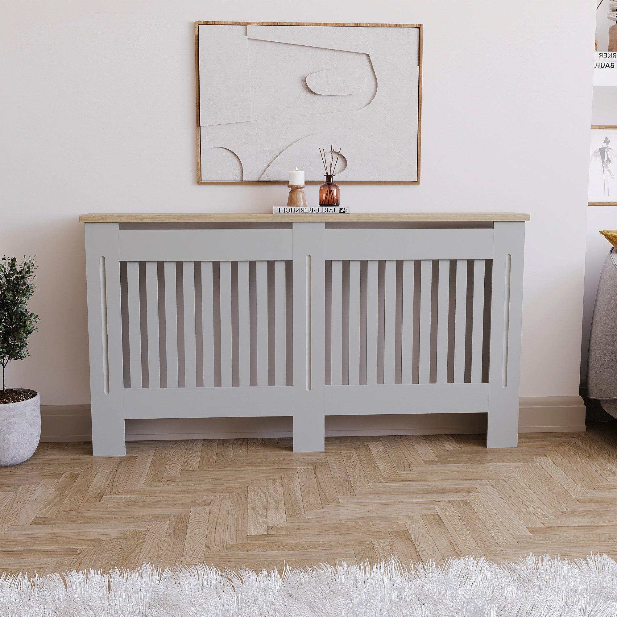 Grey - Lassic - Vida Designs Arlington Radiator Cover, Large - 3