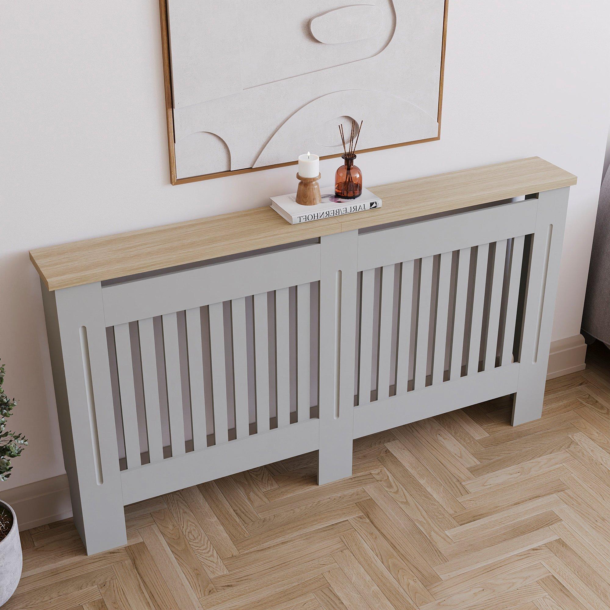 Grey - Lassic - Vida Designs Arlington Radiator Cover, Large - 4