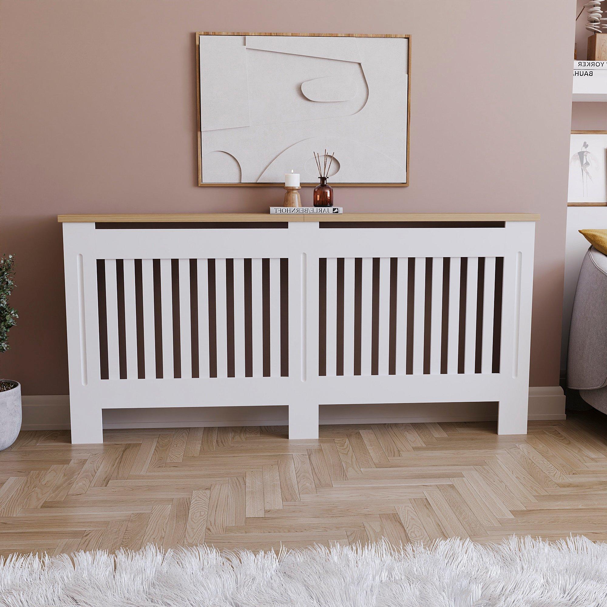 White - Lassic - Vida Designs Arlington Radiator Cover, Extra Large - 3