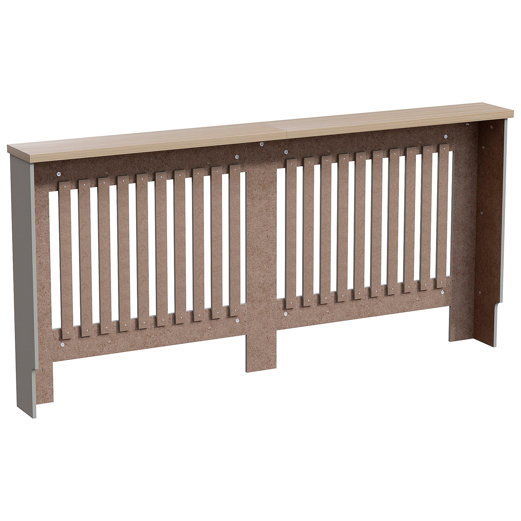 Grey - Lassic - Vida Designs Arlington Radiator Cover, Extra Large - 7