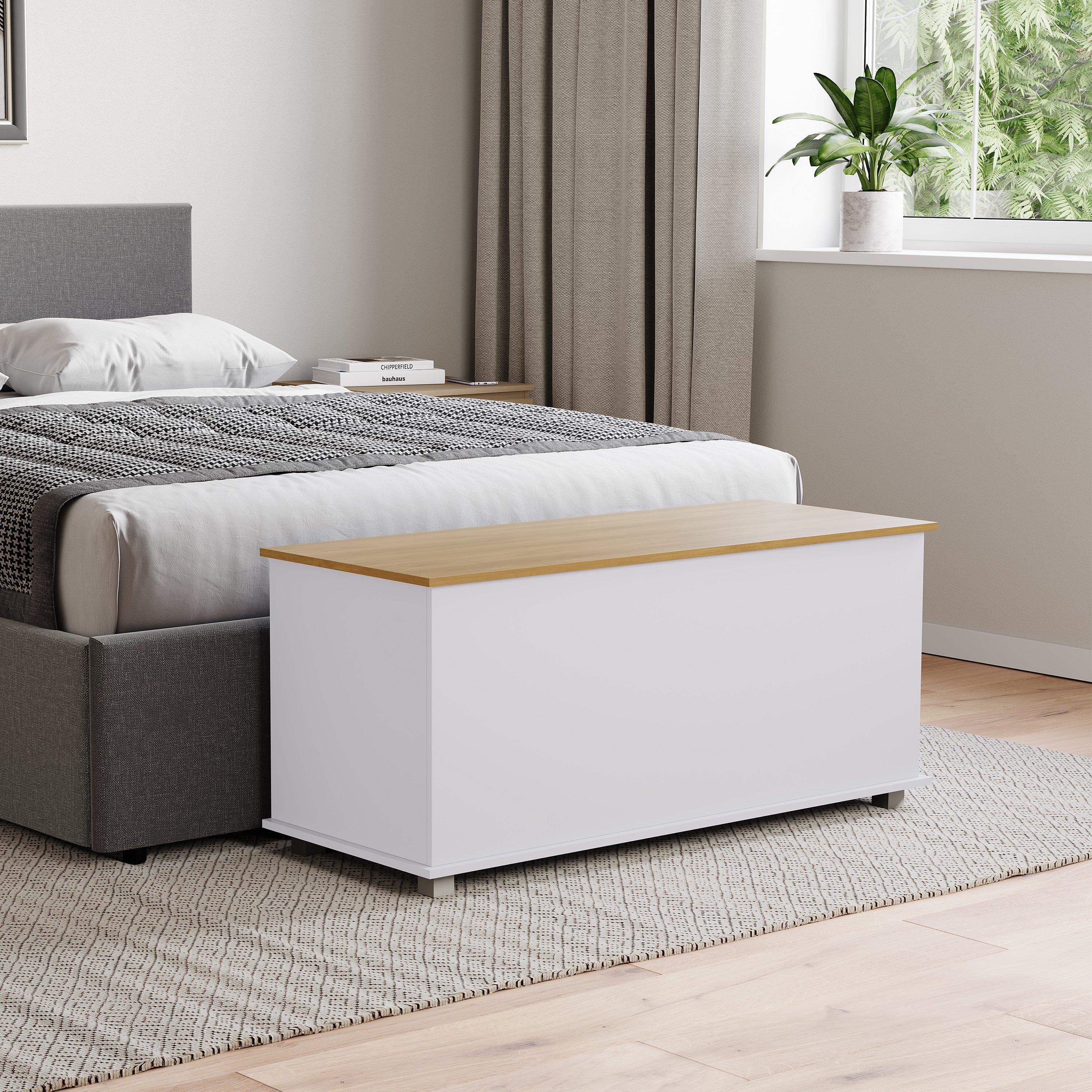 Lassic  Vida Designs Arlington Storage Ottoman - White
