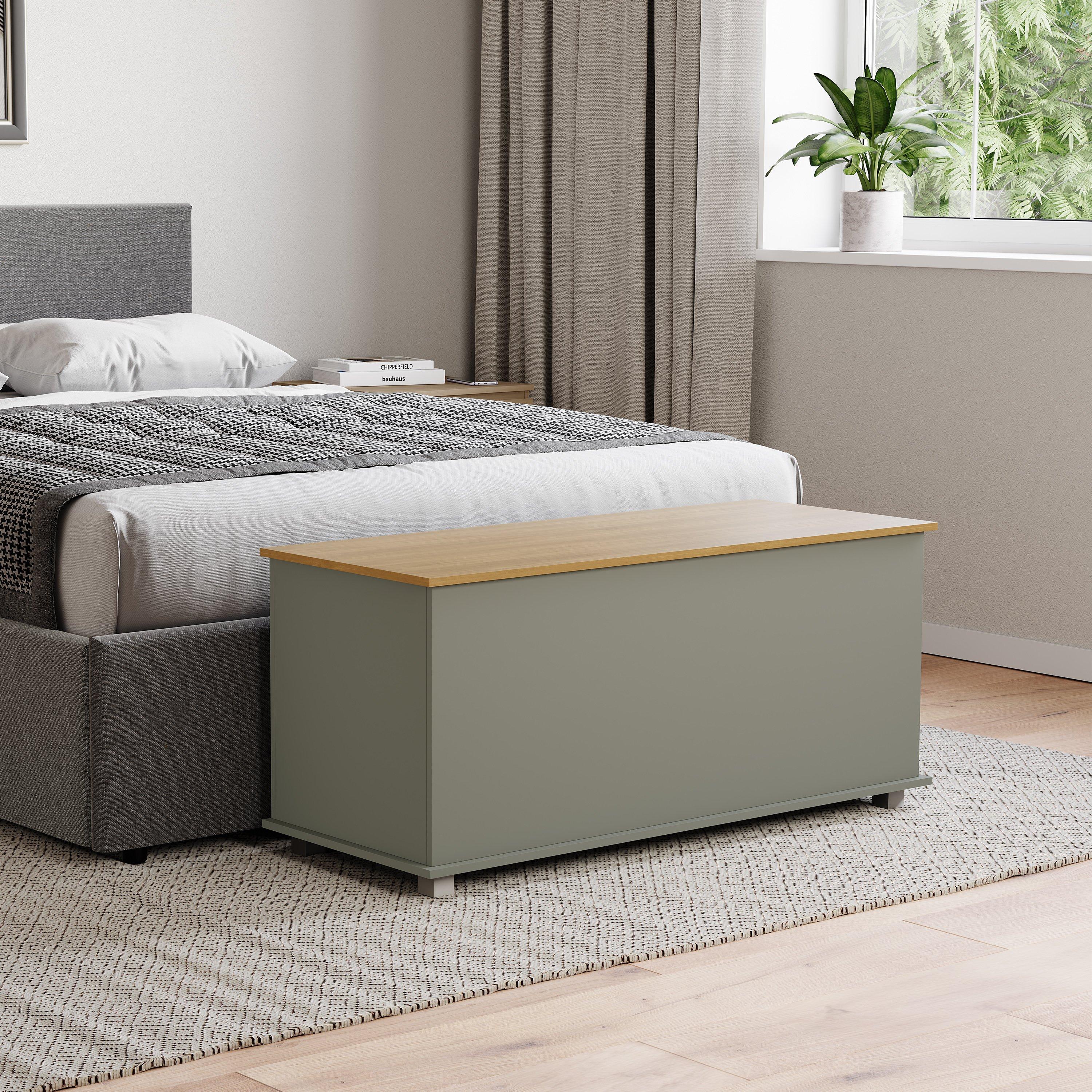 Grey - Lassic - Vida Designs Arlington Storage Ottoman - 1