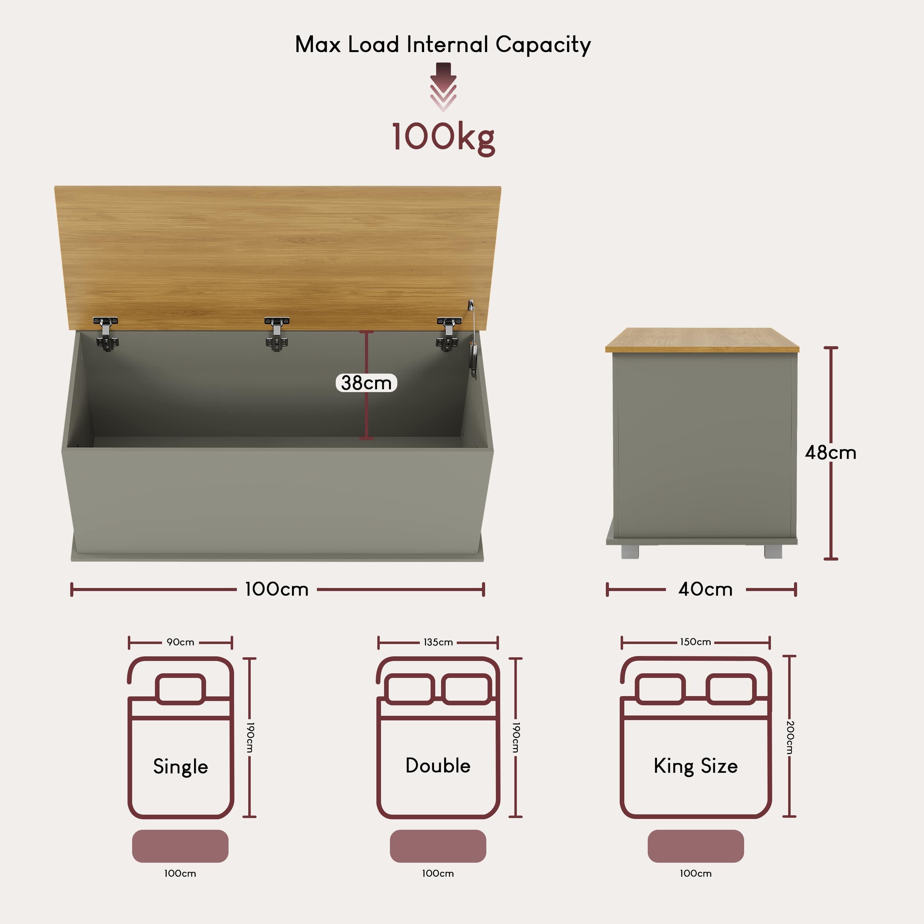 Grey - Lassic - Vida Designs Arlington Storage Ottoman - 2