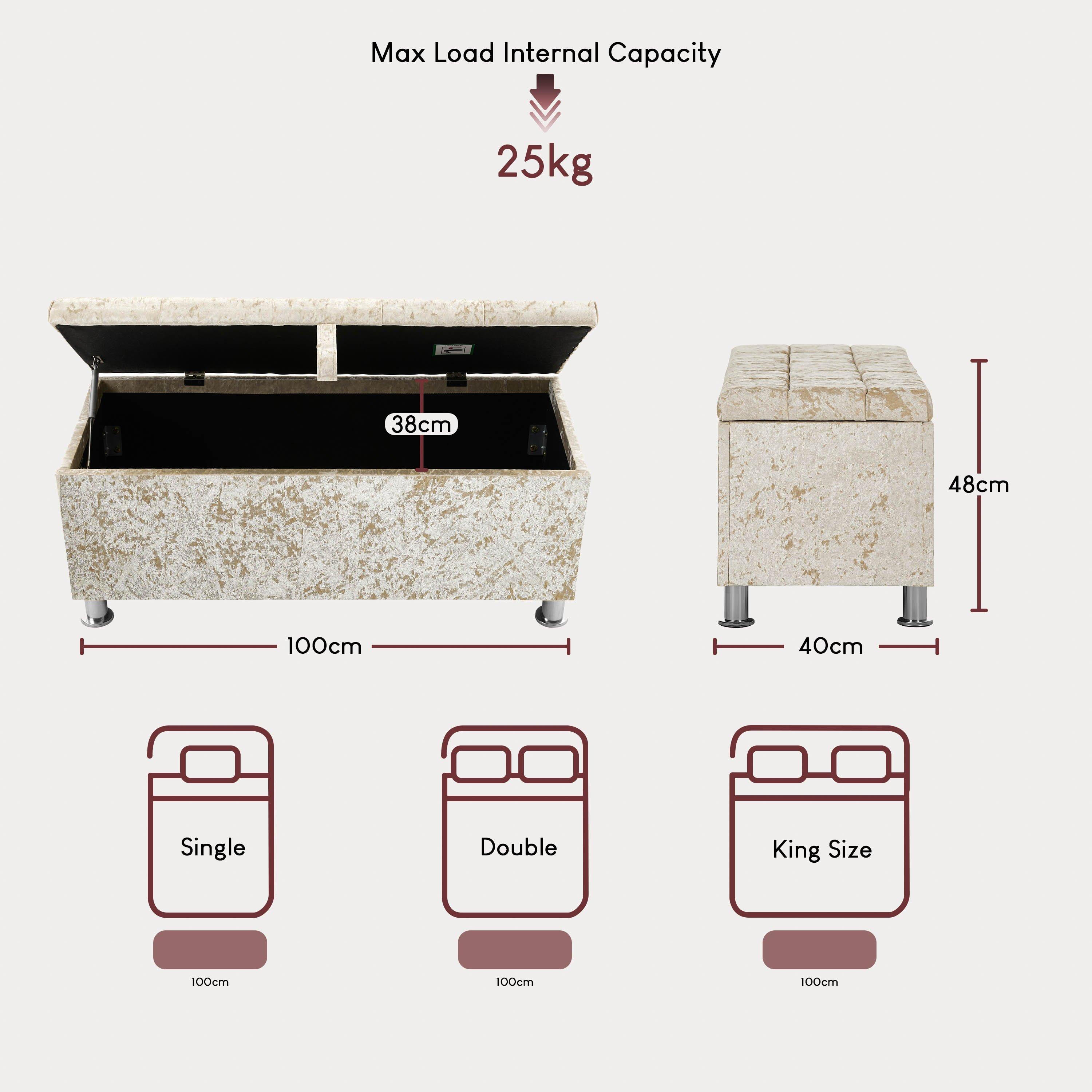 Champagne Crush - Lassic - Vida Designs Valencia Storage Ottoman UKFR - 2