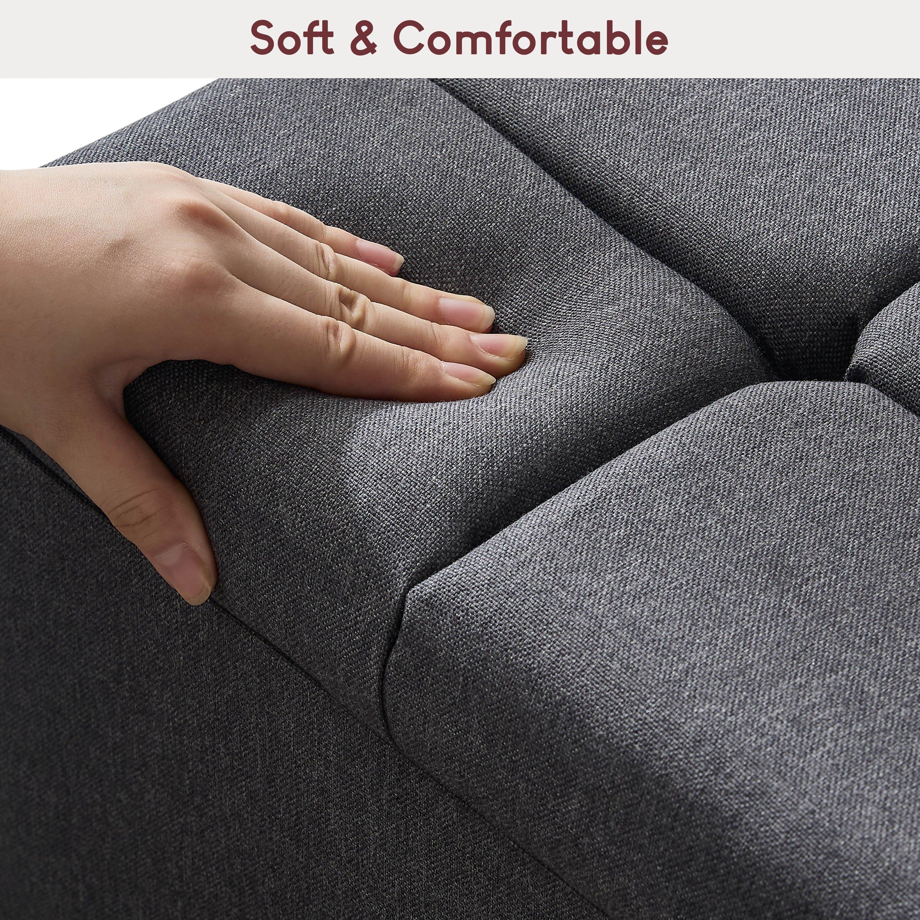 Dark Grey Linen - Lassic - Vida Designs Valencia Storage Ottoman UKFR - 5