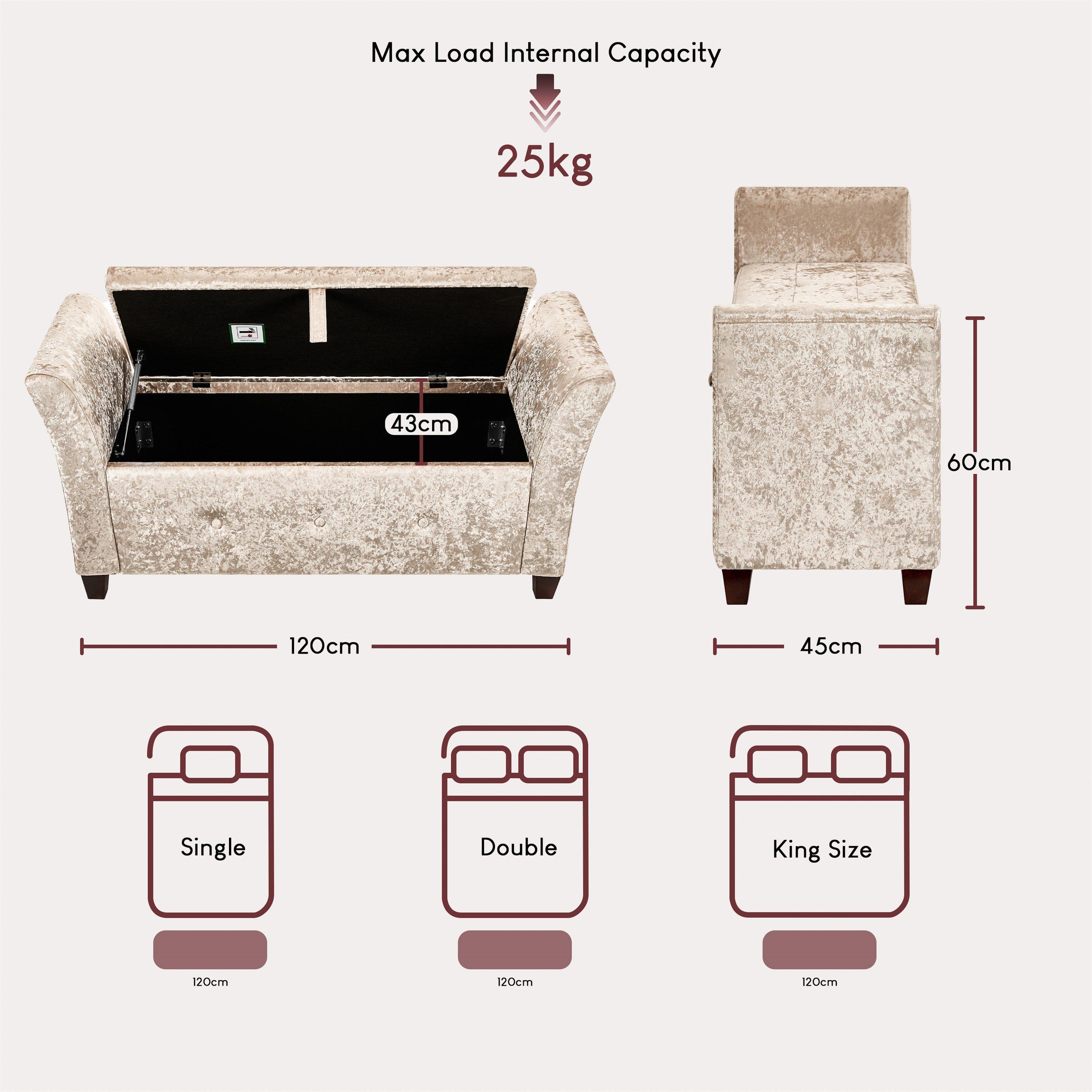 Champagne Crush - Lassic - Vida Designs Seville Storage Ottoman UKFR - 2