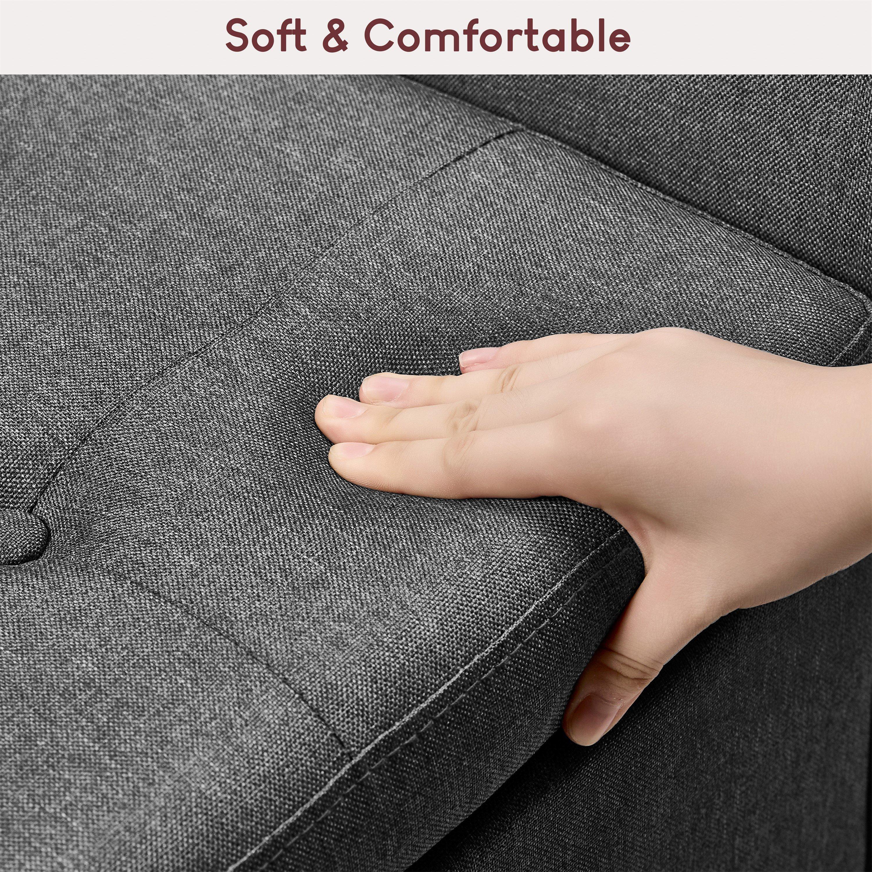 Dark Grey Linen - Lassic - Vida Designs Seville Storage Ottoman UKFR - 5