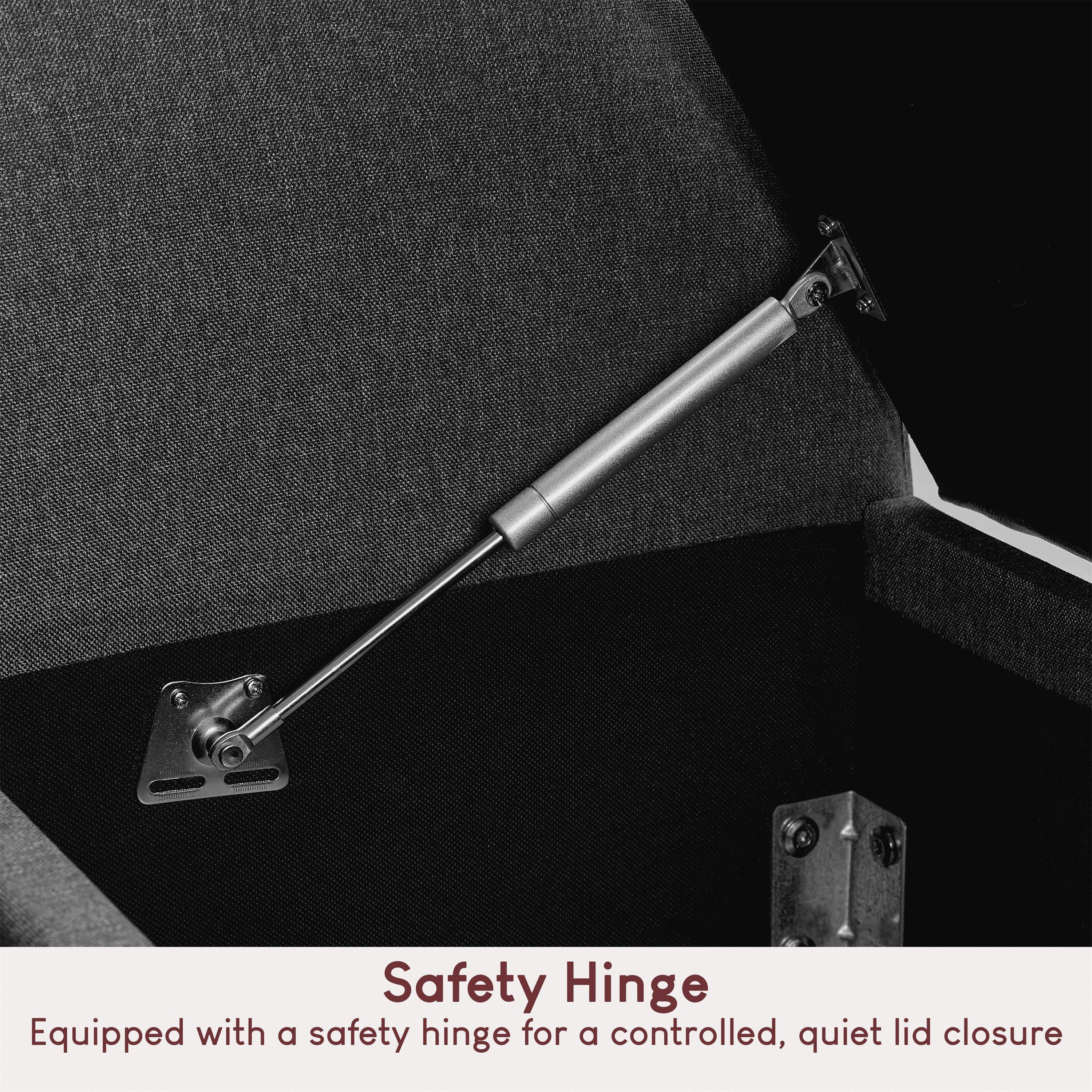 Dark Grey Linen - Lassic - Vida Designs Seville Storage Ottoman UKFR - 6