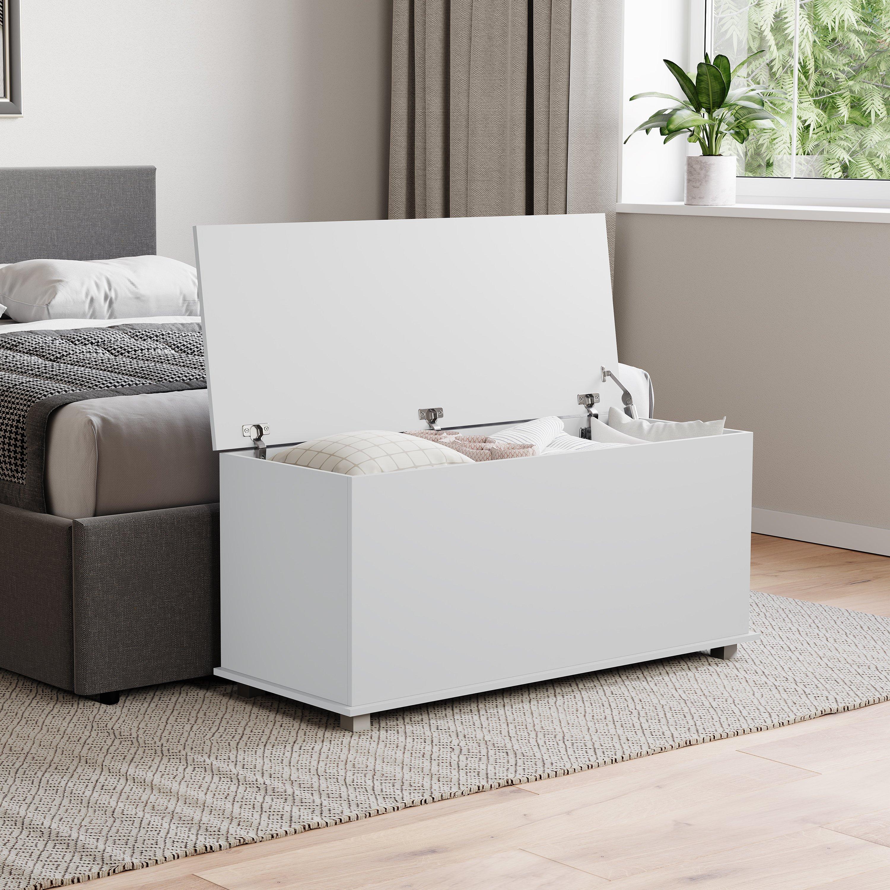 White - Lassic - Vida Designs Leon Storage Ottoman - 4