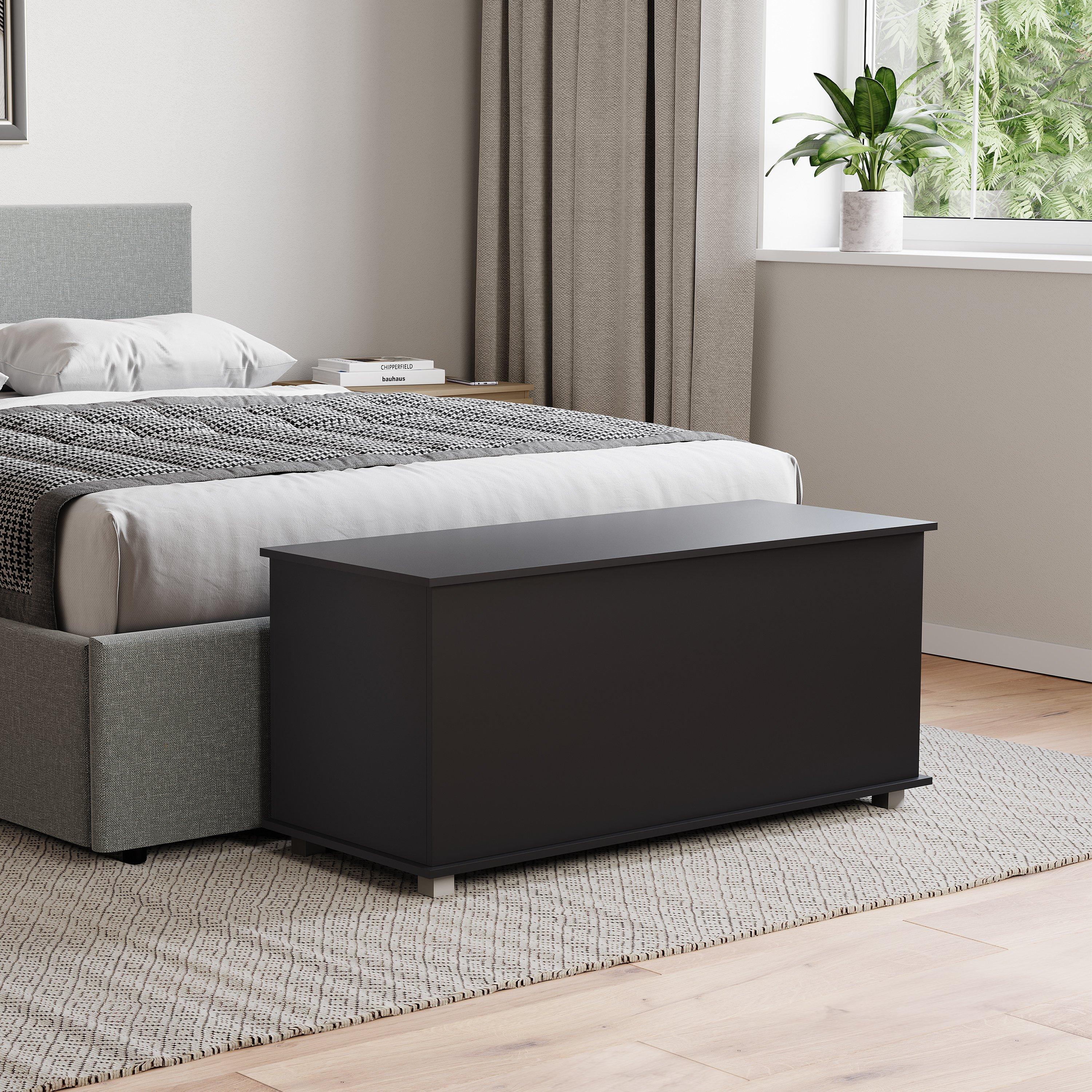 Black - Lassic - Vida Designs Leon Storage Ottoman - 1
