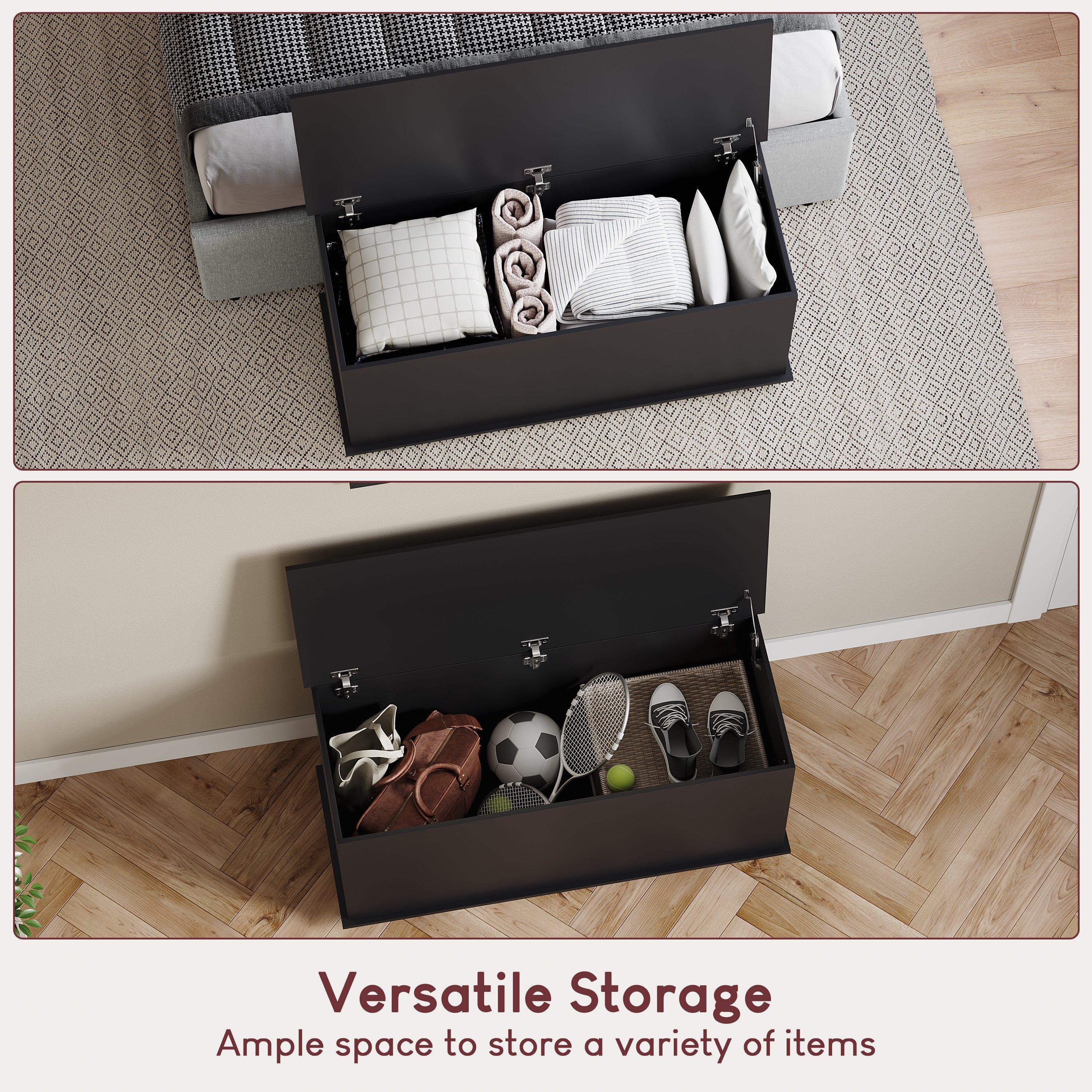 Black - Lassic - Vida Designs Leon Storage Ottoman - 5