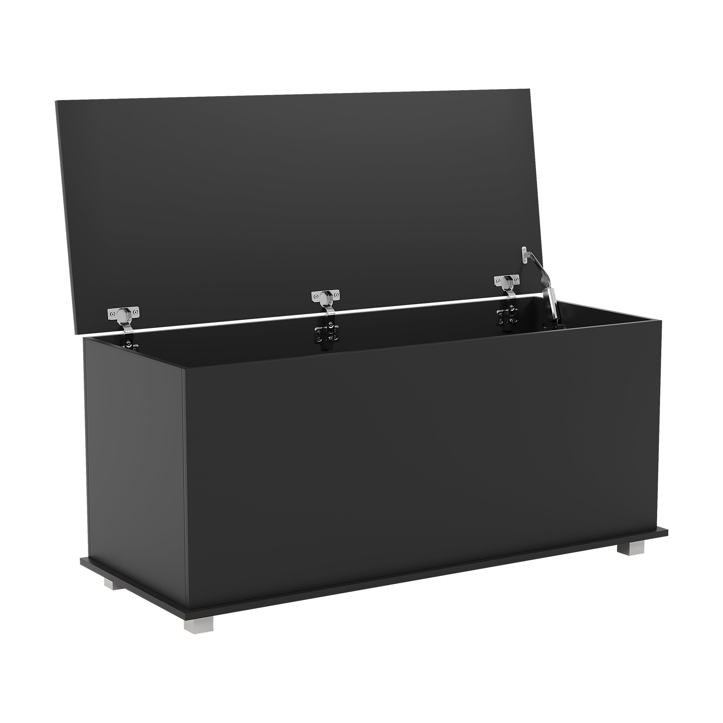 Black - Lassic - Vida Designs Leon Storage Ottoman - 8