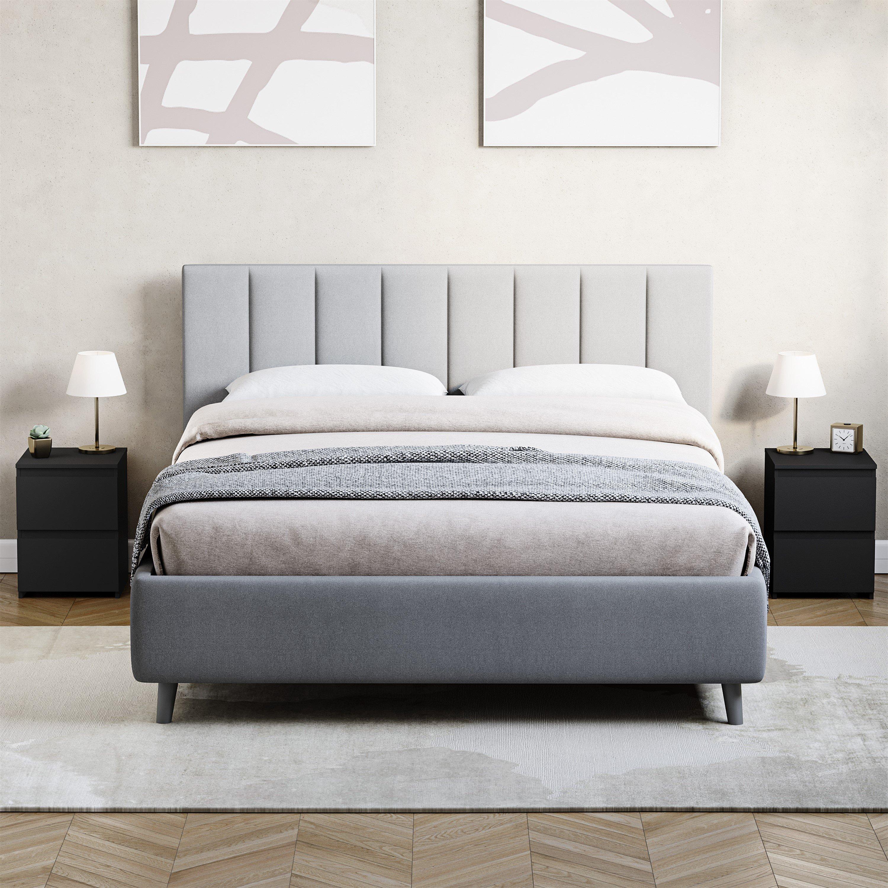 Black - Lassic - Vida Designs Denver 2 Drawer Bedside Chest - 9