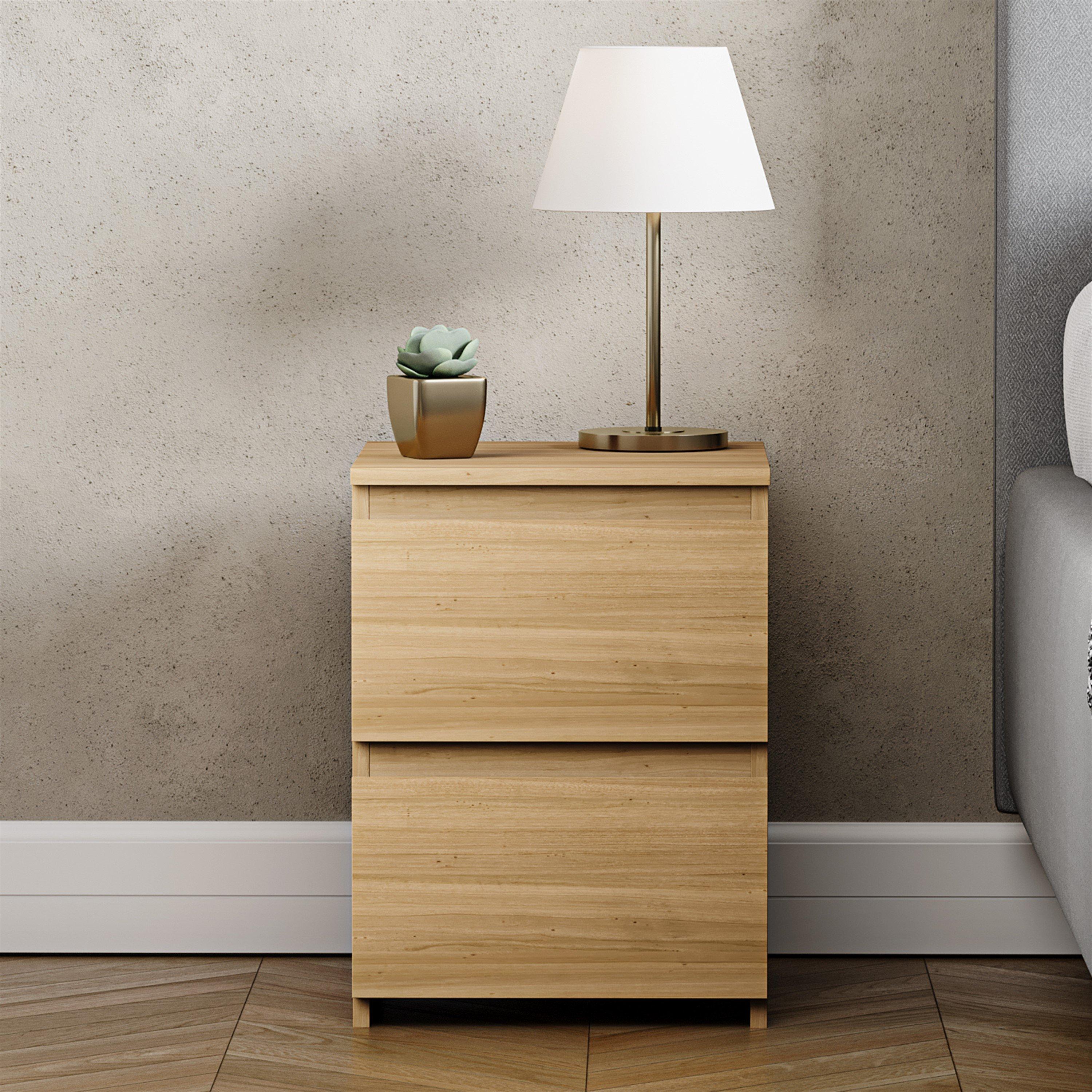 Pine - Lassic - Vida Designs Denver 2 Drawer Bedside Chest - 3