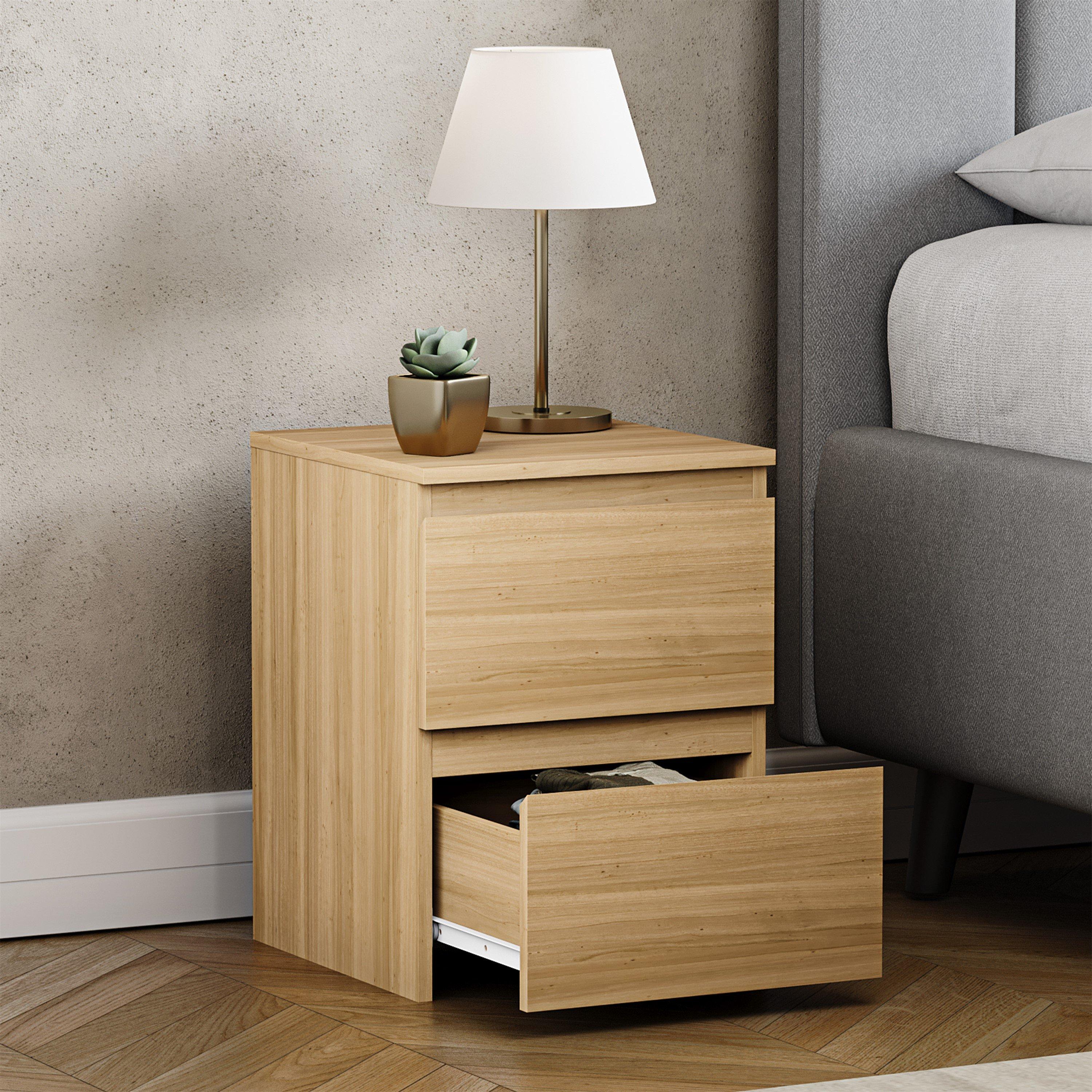 Pine - Lassic - Vida Designs Denver 2 Drawer Bedside Chest - 4