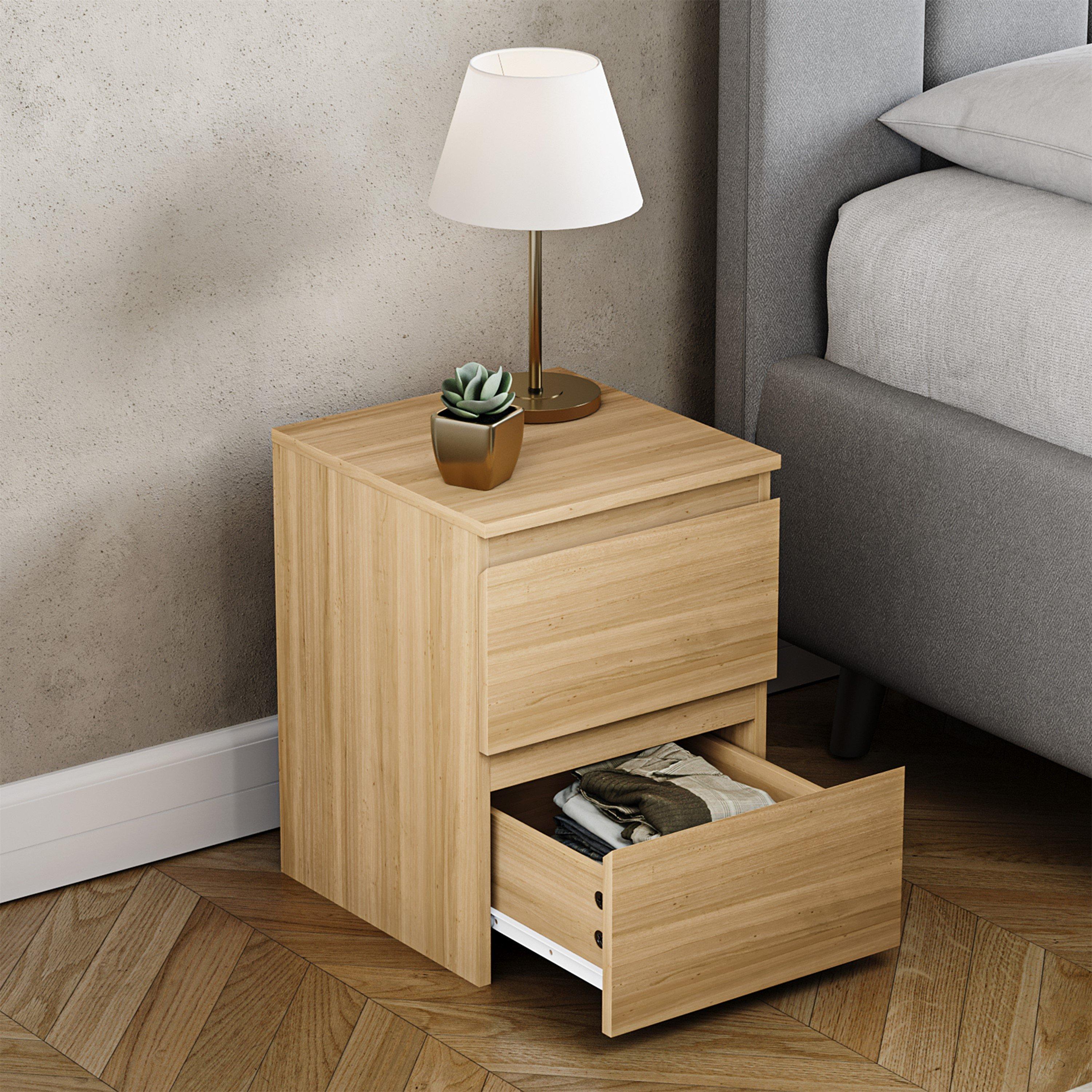 Pine - Lassic - Vida Designs Denver 2 Drawer Bedside Chest - 5