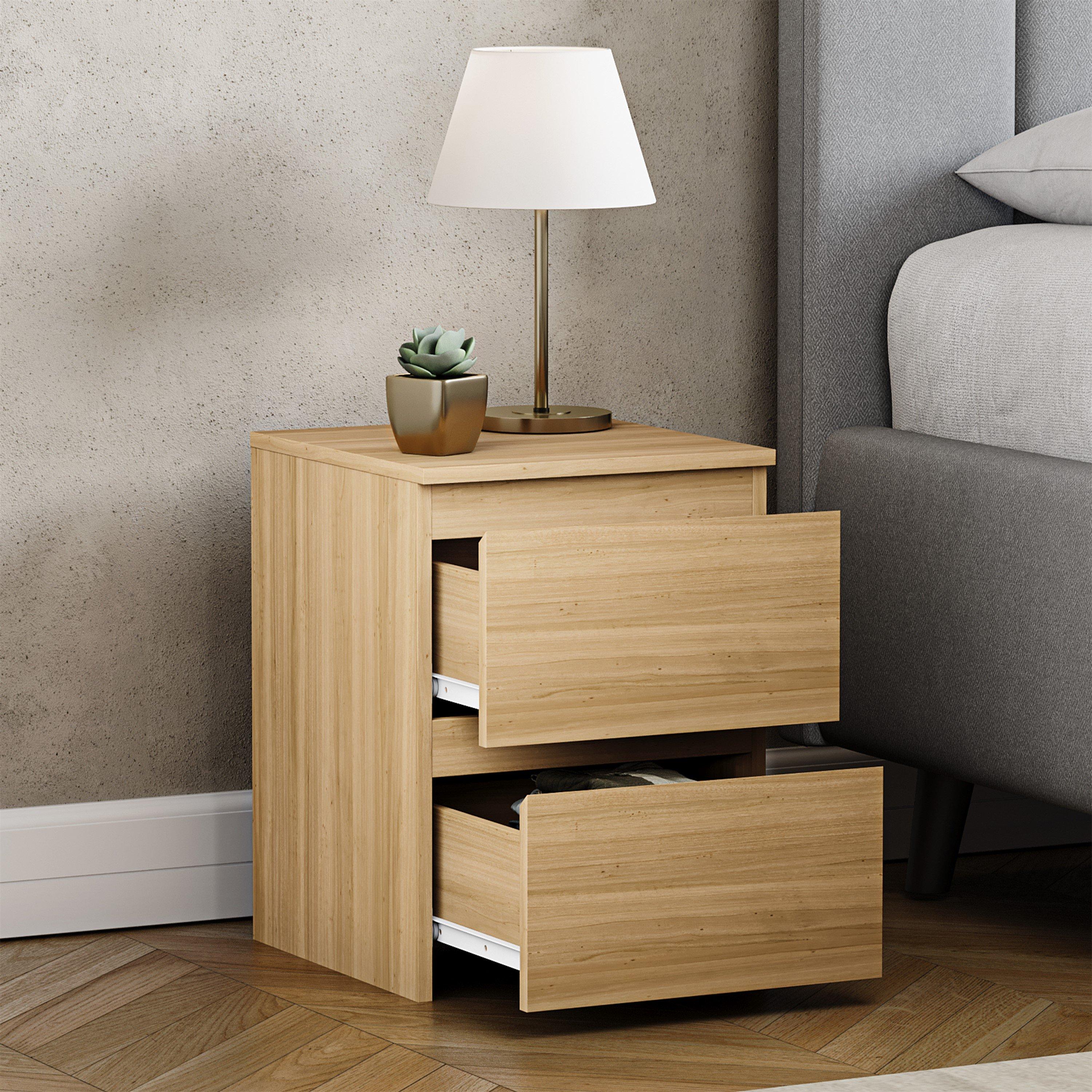 Pine - Lassic - Vida Designs Denver 2 Drawer Bedside Chest - 6