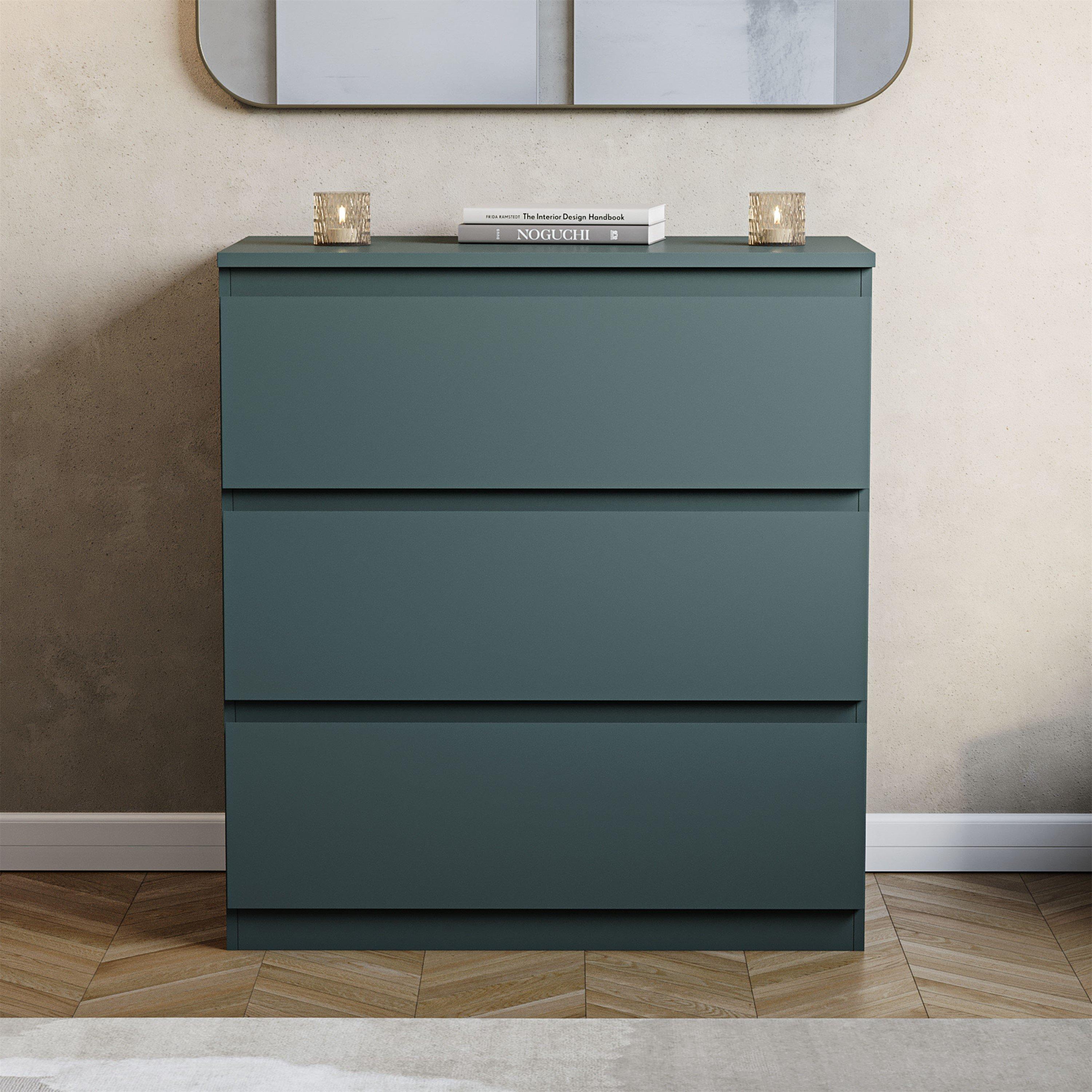 Jasper Green - Lassic - Vida Designs Denver 3 Drawer Chest - 3