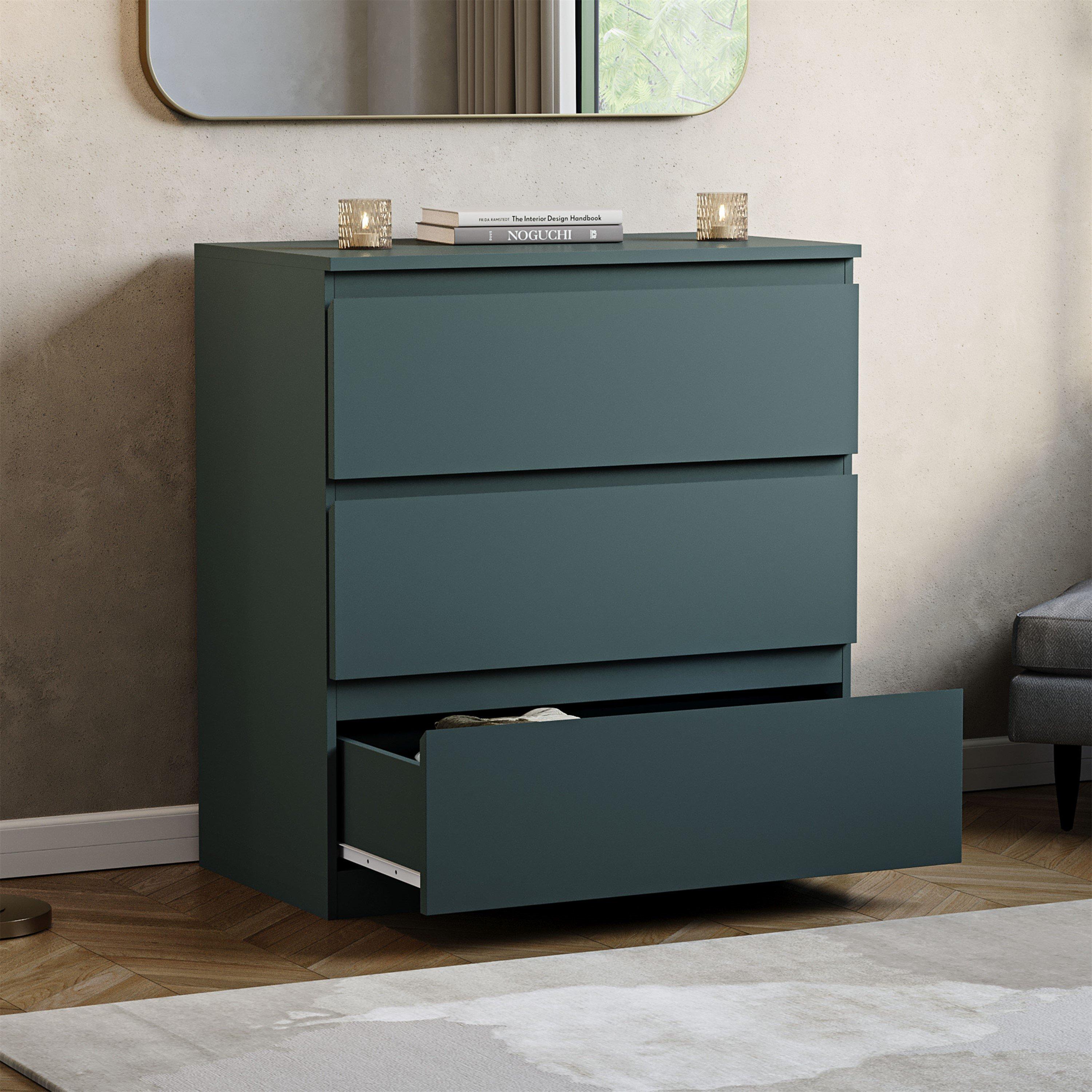 Jasper Green - Lassic - Vida Designs Denver 3 Drawer Chest - 4