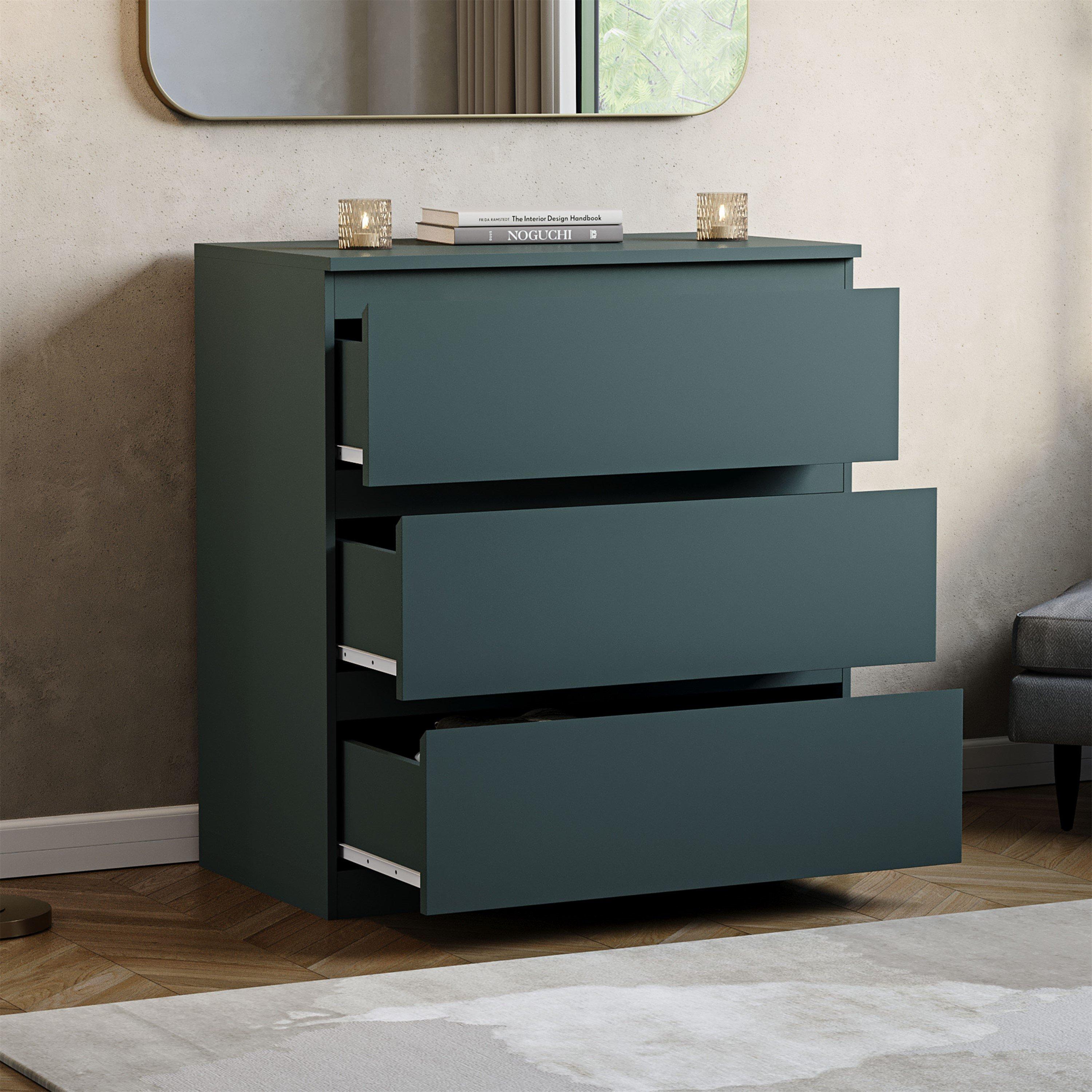 Jasper Green - Lassic - Vida Designs Denver 3 Drawer Chest - 5