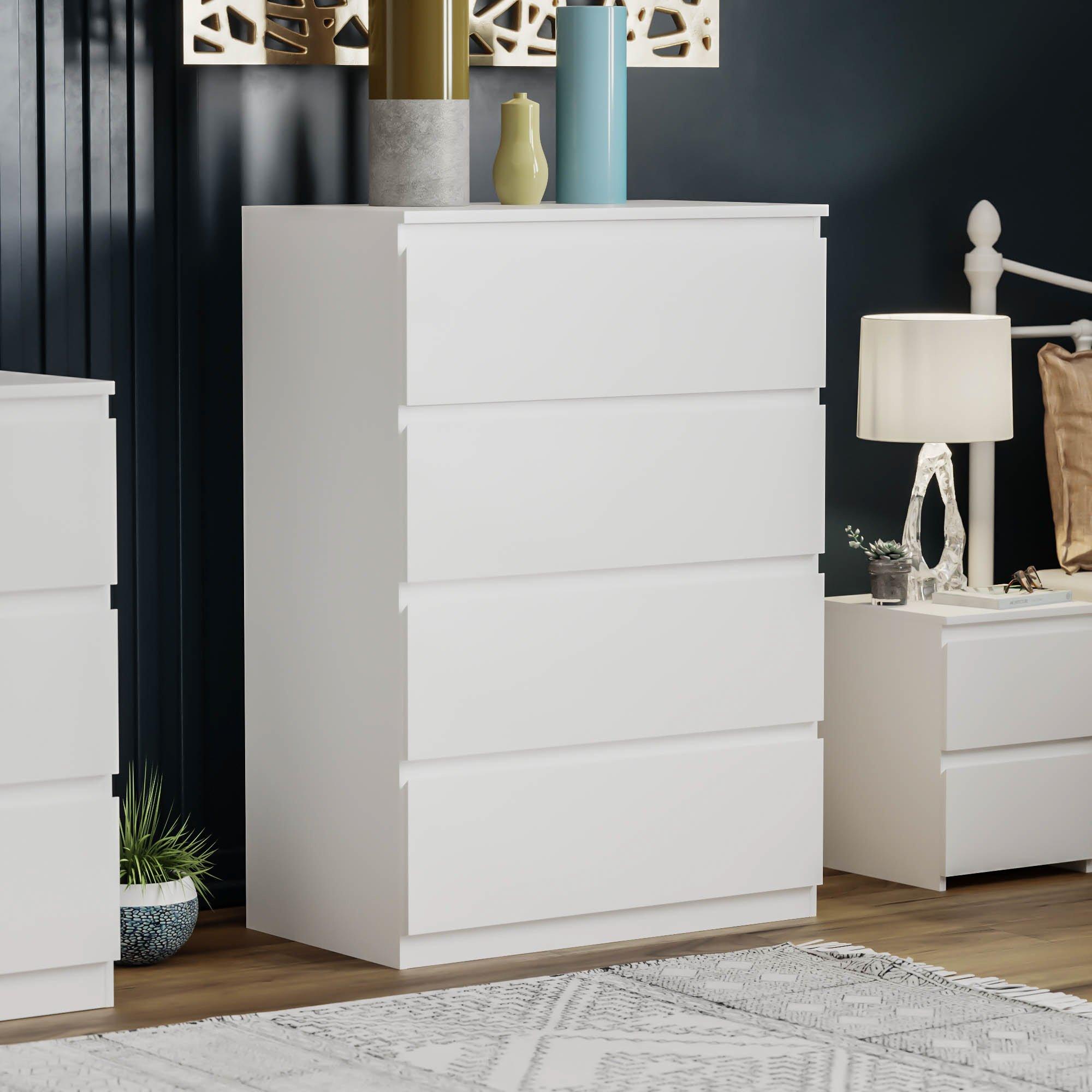 White - Lassic - Vida Designs Denver 4 Drawer Chest - 1