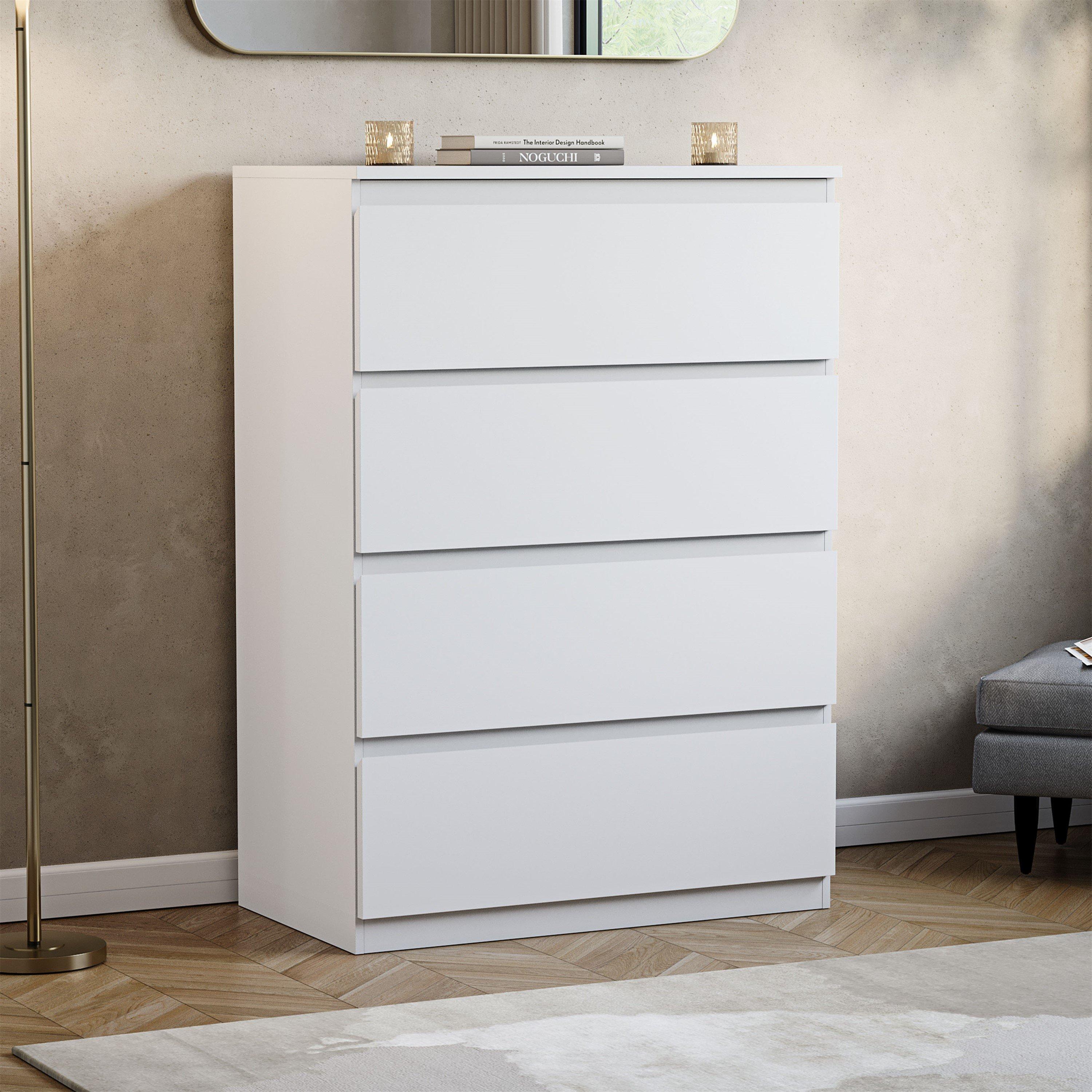 White - Lassic - Vida Designs Denver 4 Drawer Chest - 1