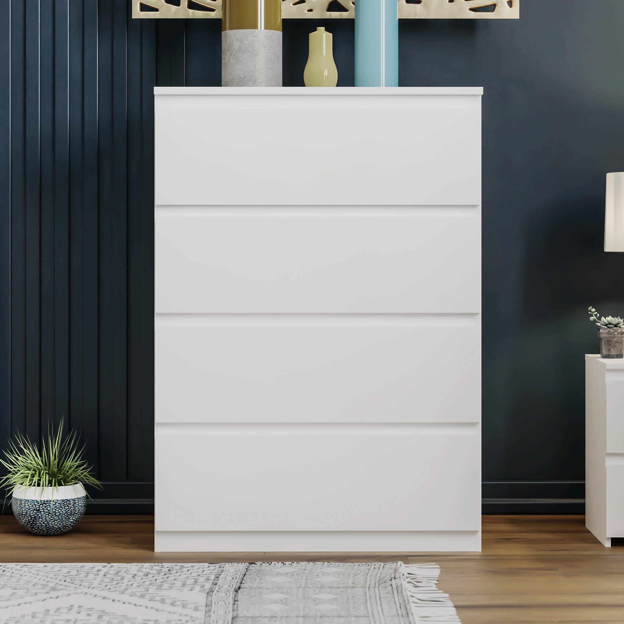 White - Lassic - Vida Designs Denver 4 Drawer Chest - 3