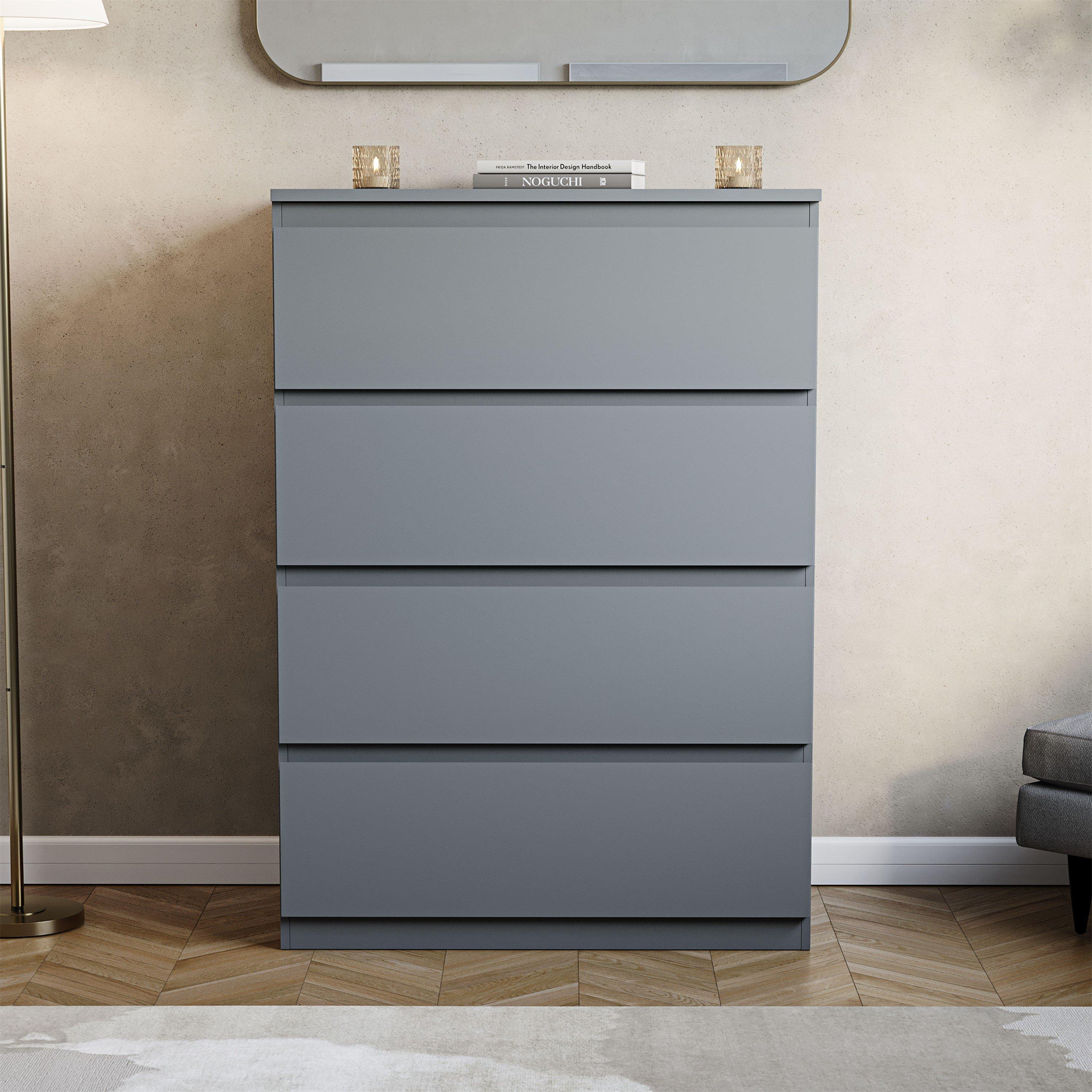 Grey - Lassic - Vida Designs Denver 4 Drawer Chest - 3