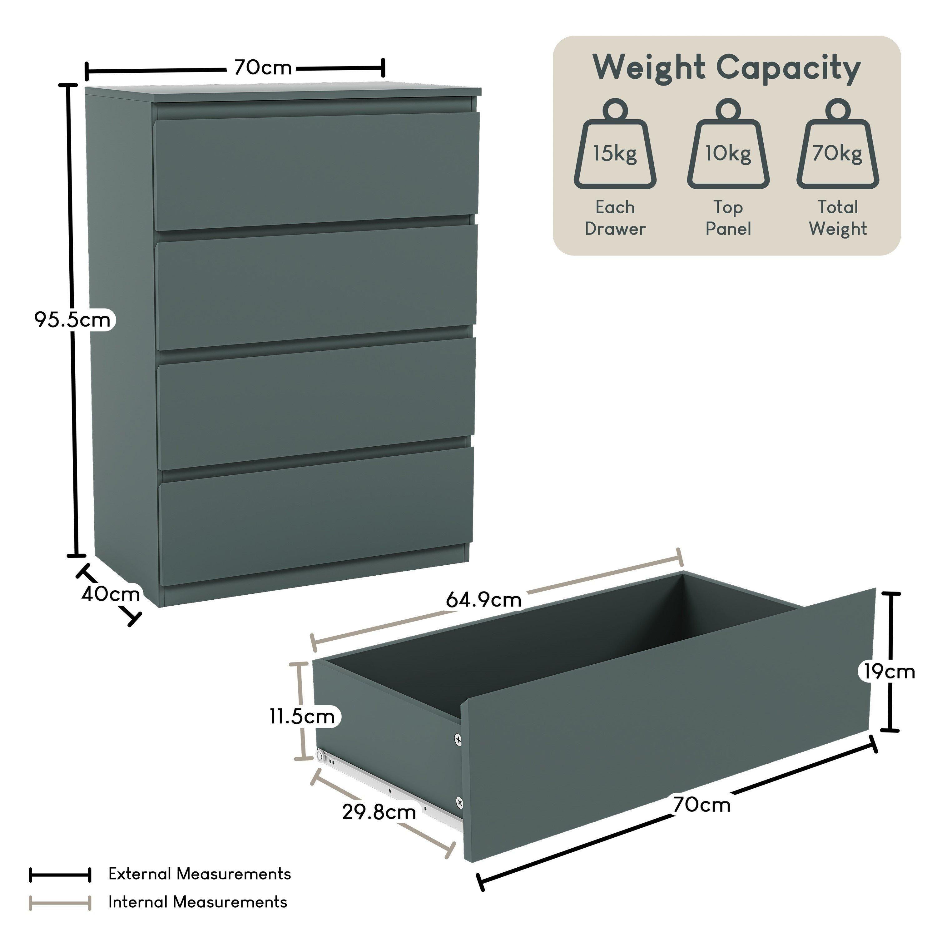 Jasper Green - Lassic - Vida Designs Denver 4 Drawer Chest - 2