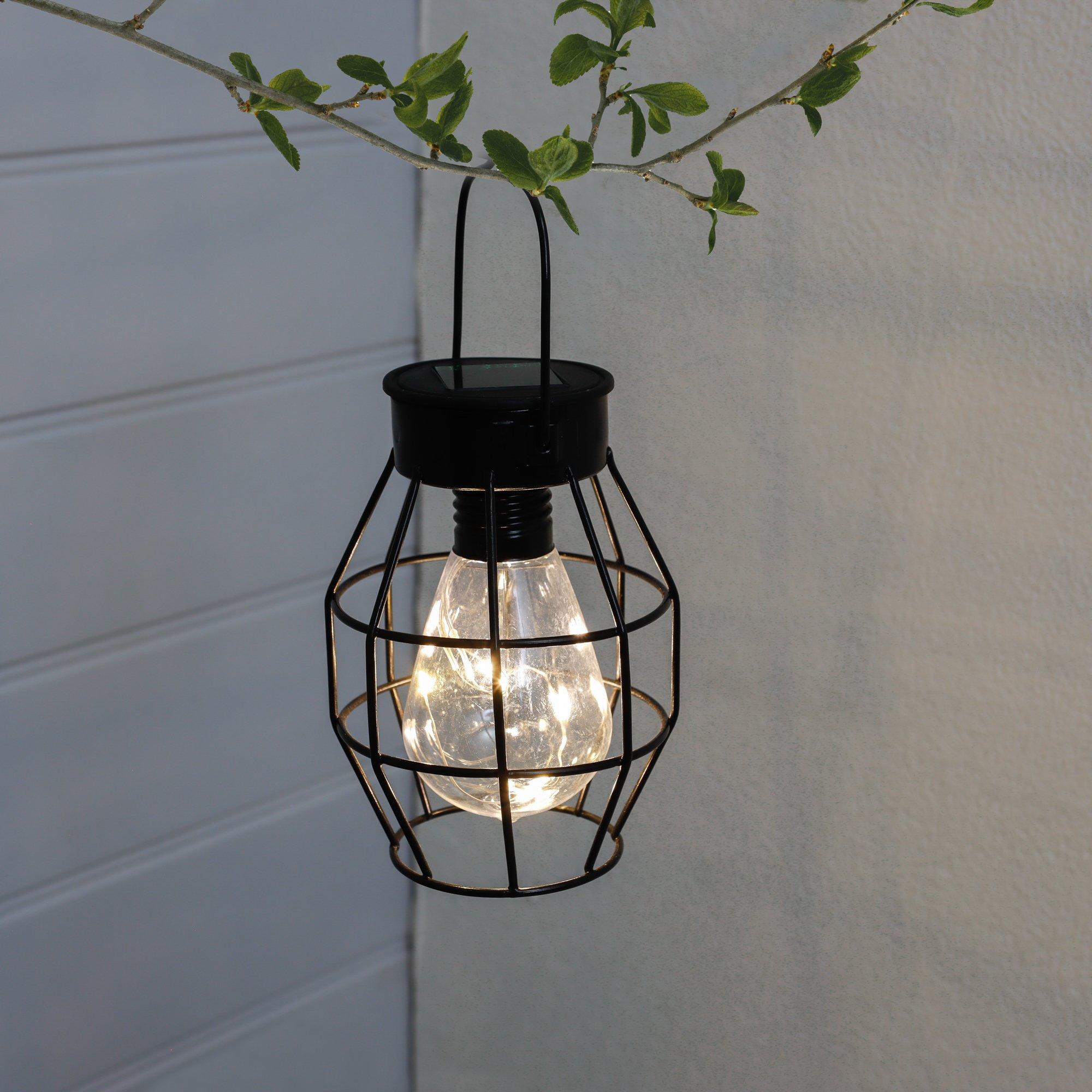 Black - Streetwize - Timeless Caged Lantern String Lights - 8