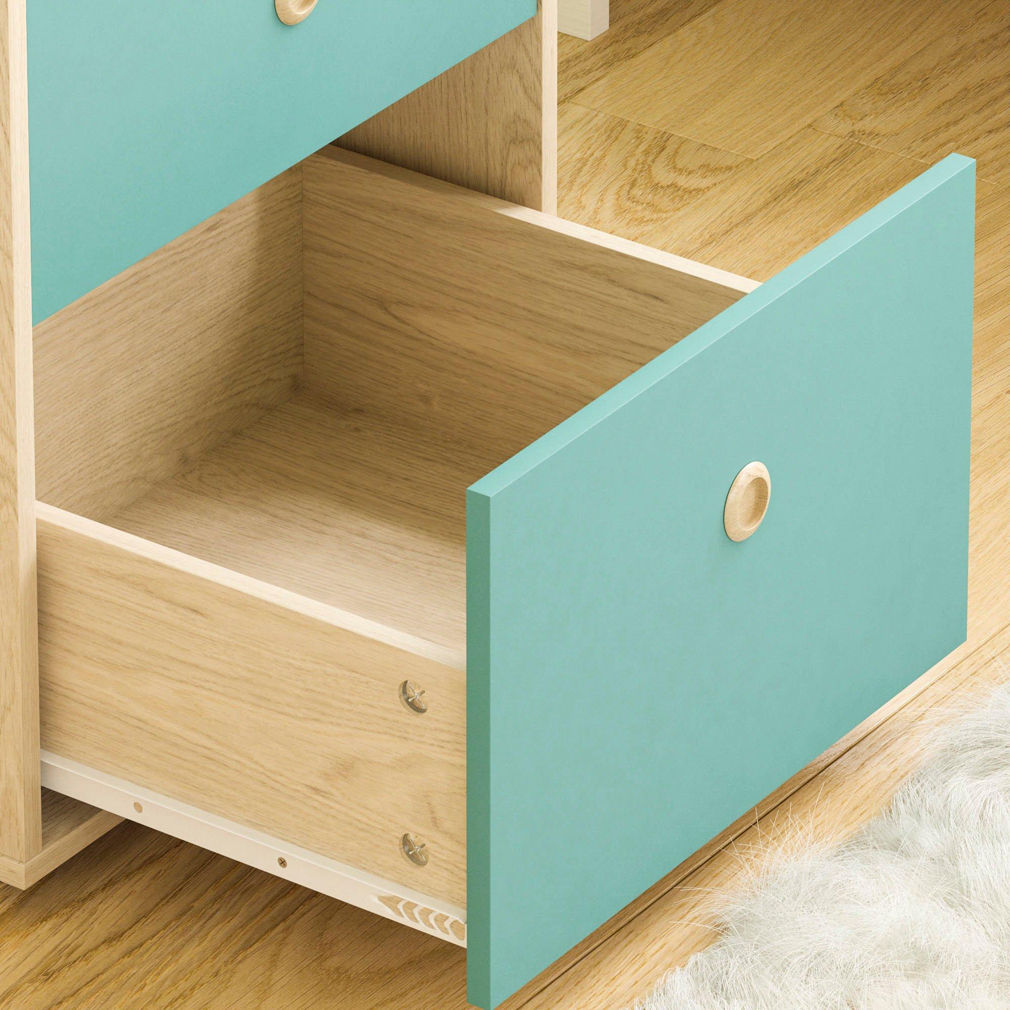 Blue & Oak - Lassic - Junior Vida Neptune 2 Drawer Bedside Table - 7