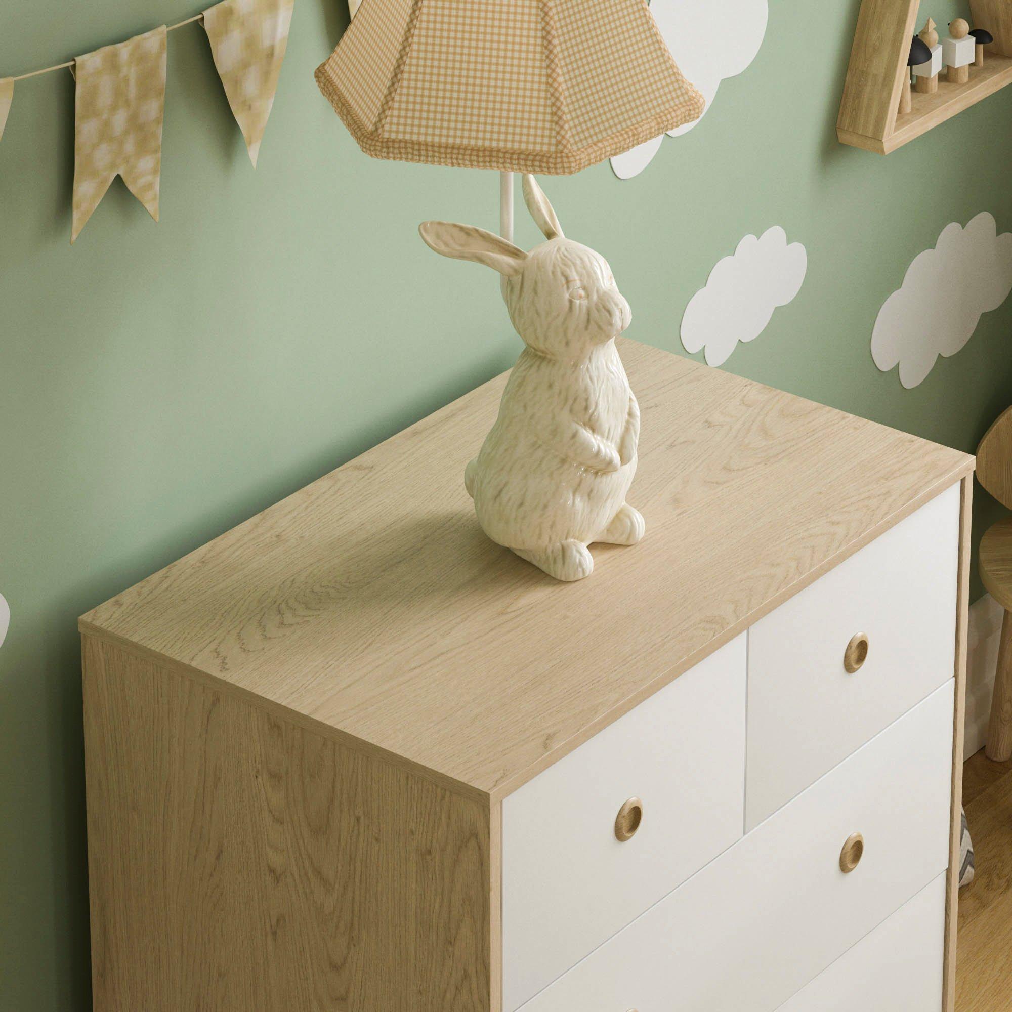 White & Oak - Lassic - Junior Vida Neptune 5 Drawer Chest - 5
