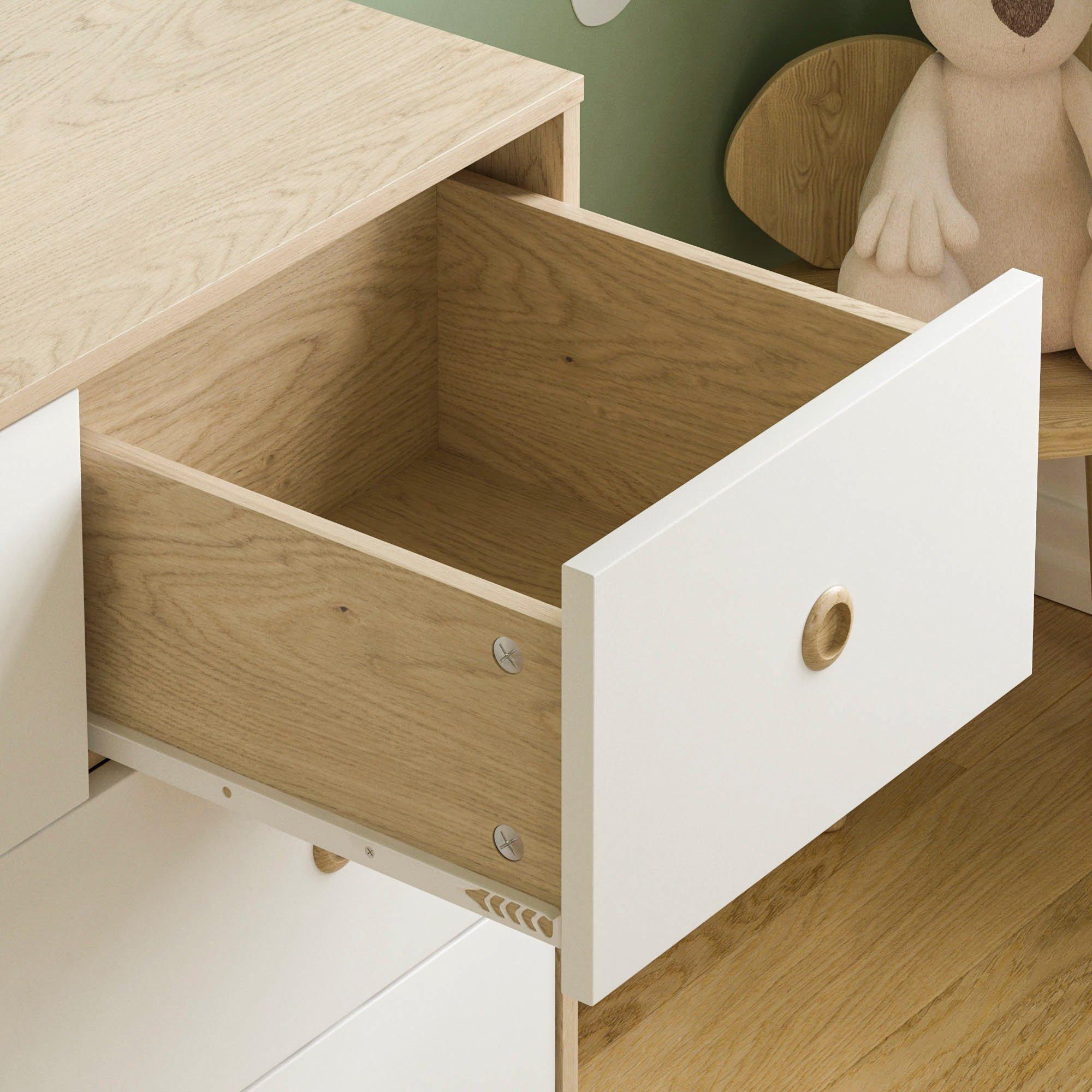 White & Oak - Lassic - Junior Vida Neptune 5 Drawer Chest - 6
