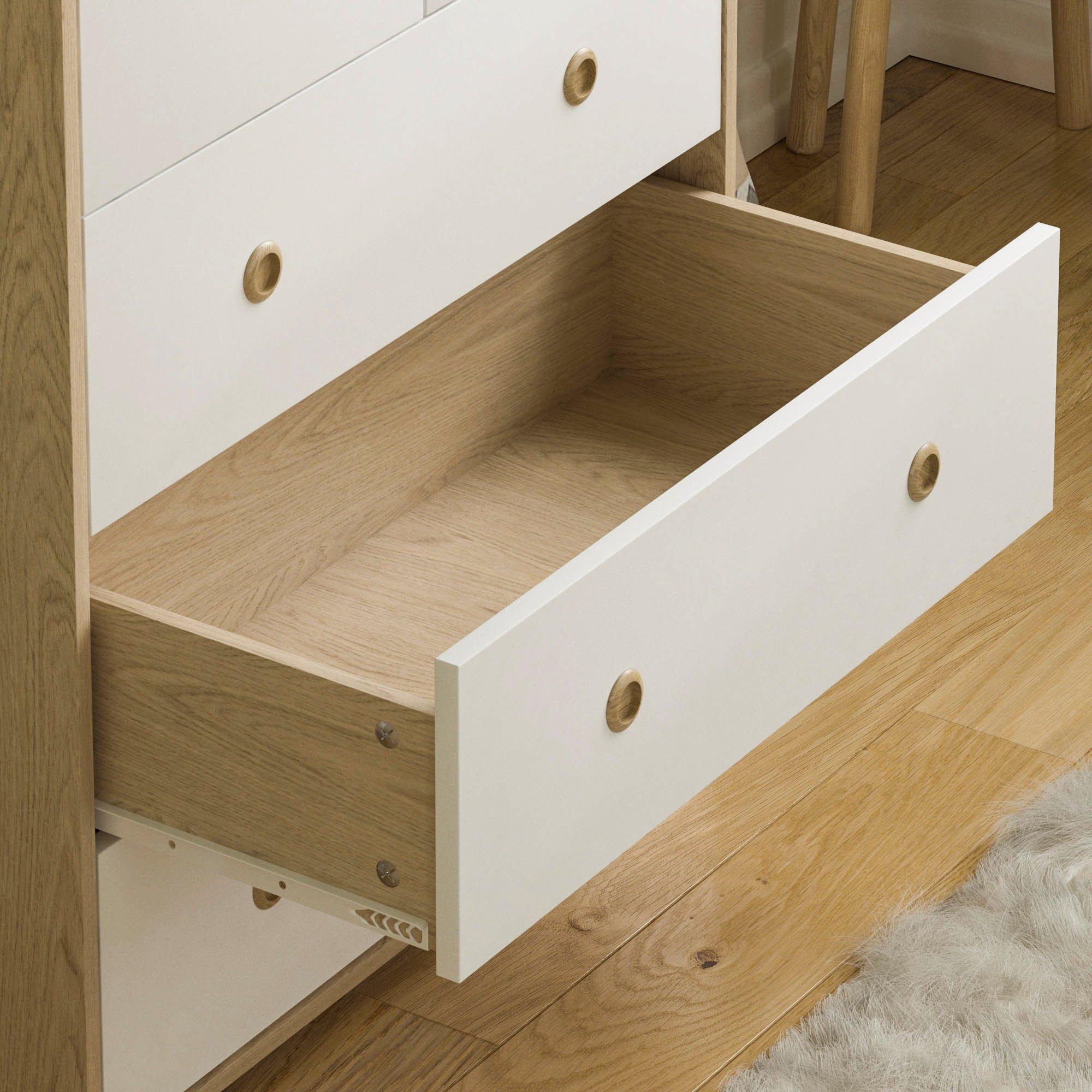 White & Oak - Lassic - Junior Vida Neptune 5 Drawer Chest - 7