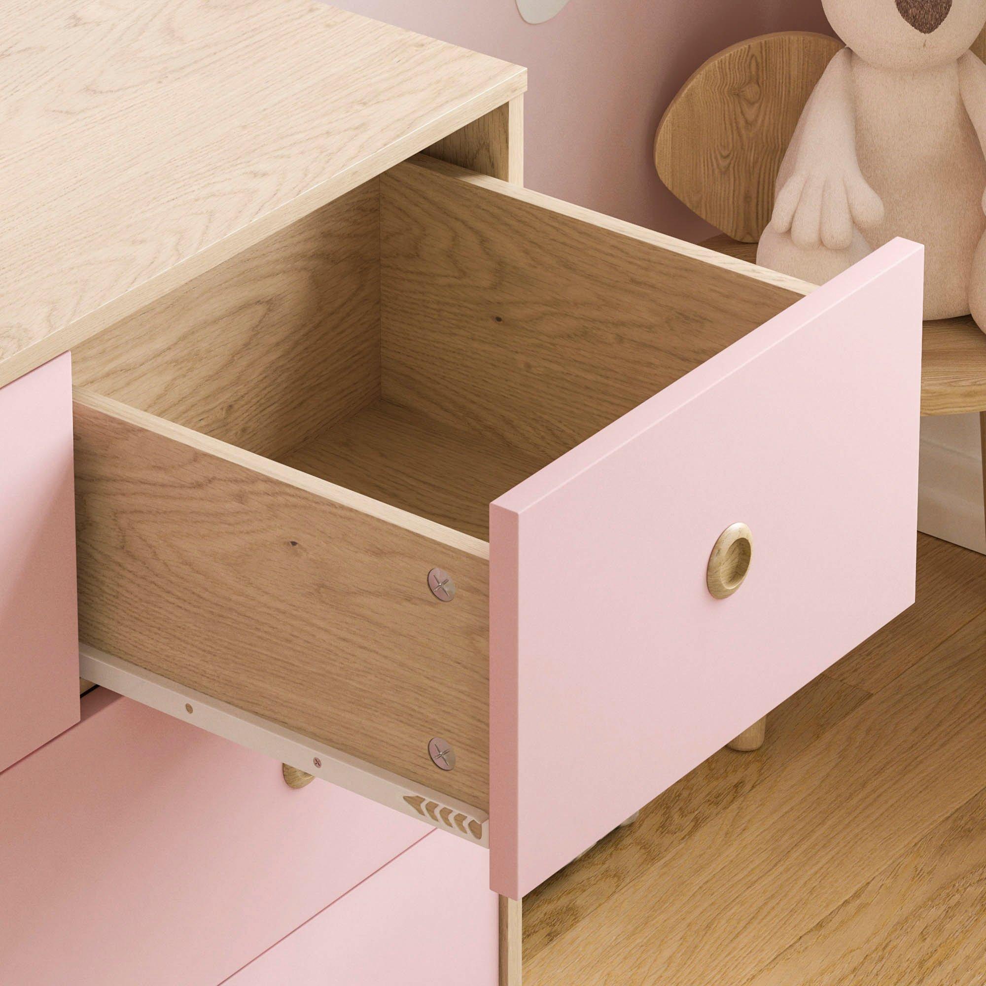 Pink & Oak - Lassic - Junior Vida Neptune 5 Drawer Chest - 6