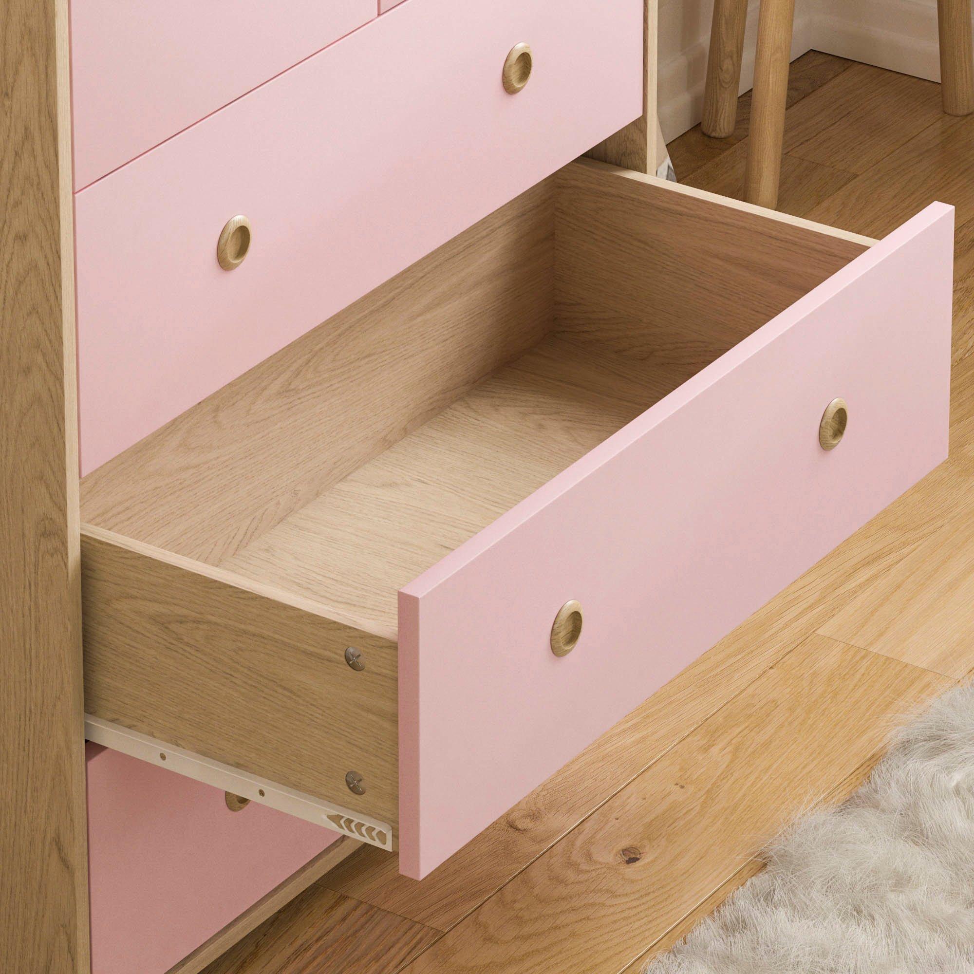 Pink & Oak - Lassic - Junior Vida Neptune 5 Drawer Chest - 7