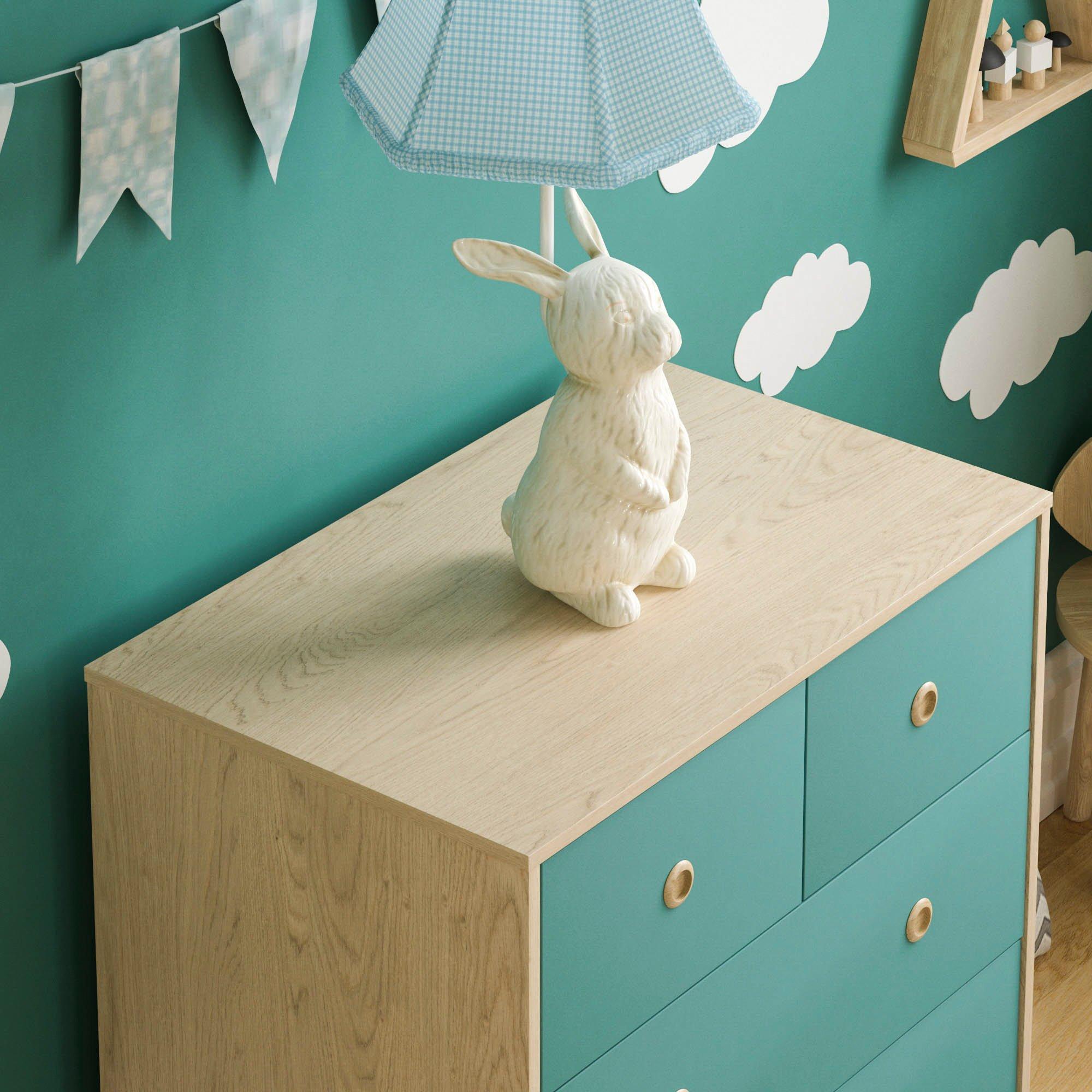 Blue & Oak - Lassic - Junior Vida Neptune 5 Drawer Chest - 4