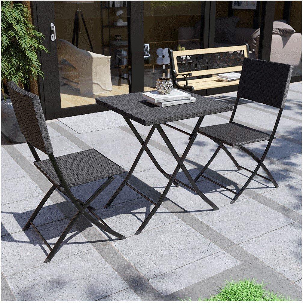 Garden Vida Capri 2 Seater Rattan Bistro Set UKFR