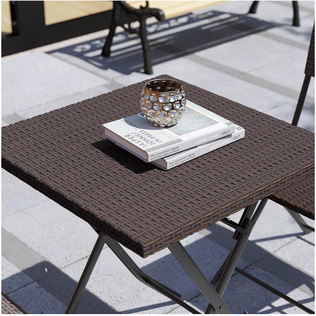 Brown - Lassic - Garden Vida Capri 2 Seater Rattan Bistro Set UKFR - 7