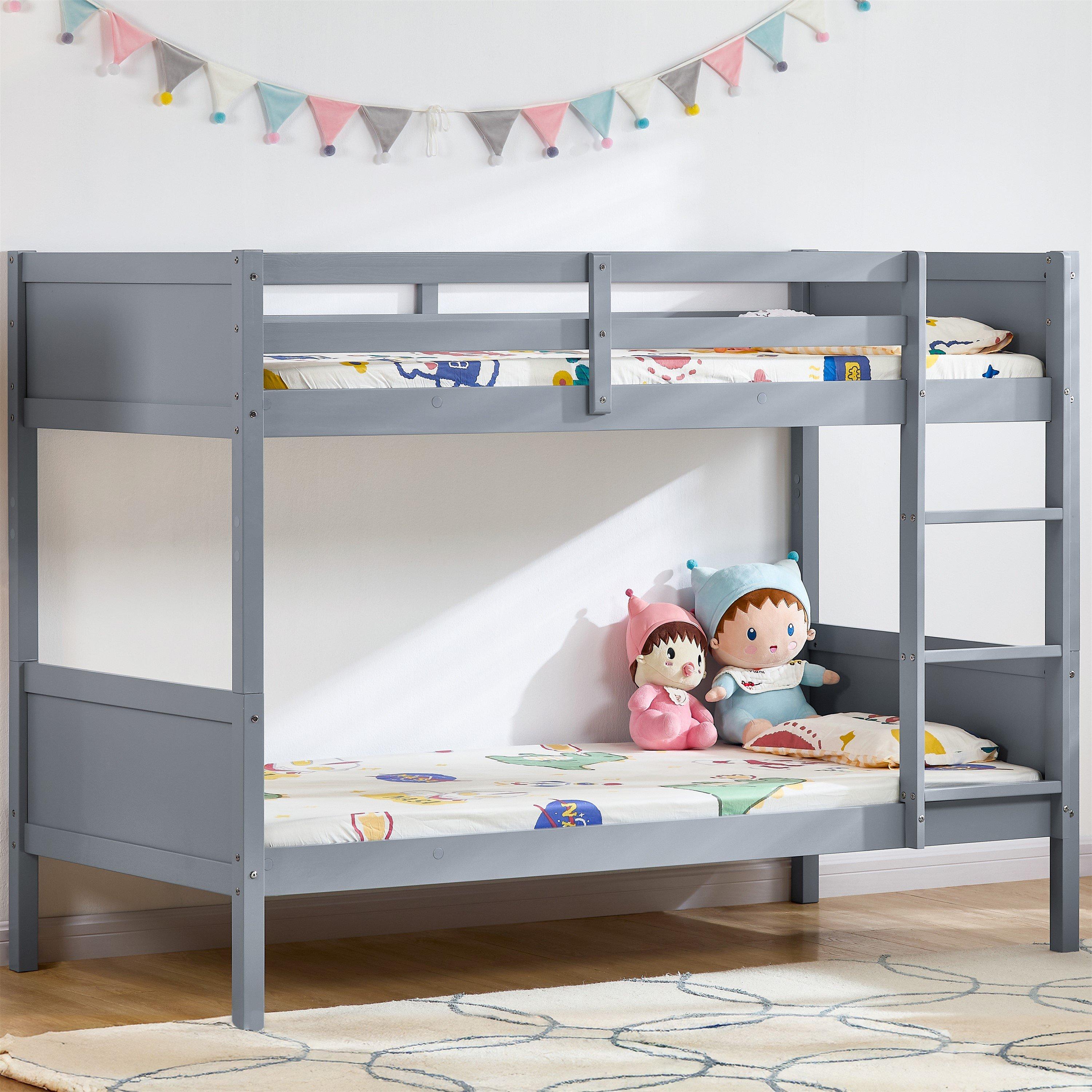 Lassic  Kids Junior Vida Gemini Detachable Bunk Bed - Grey