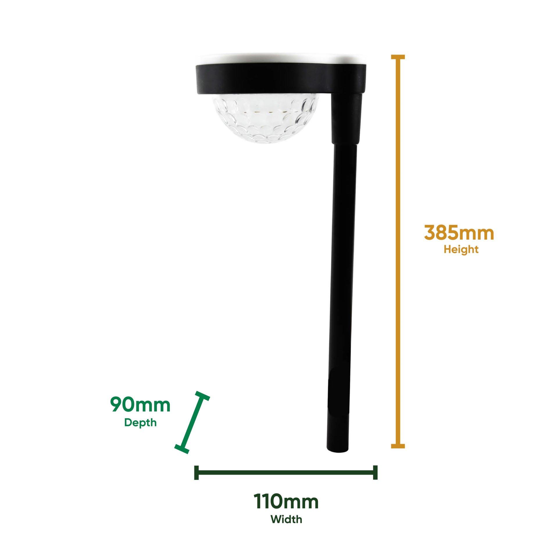 Black - Streetwize - Up and Down Solar Stake Light (Pack of 3) - 2