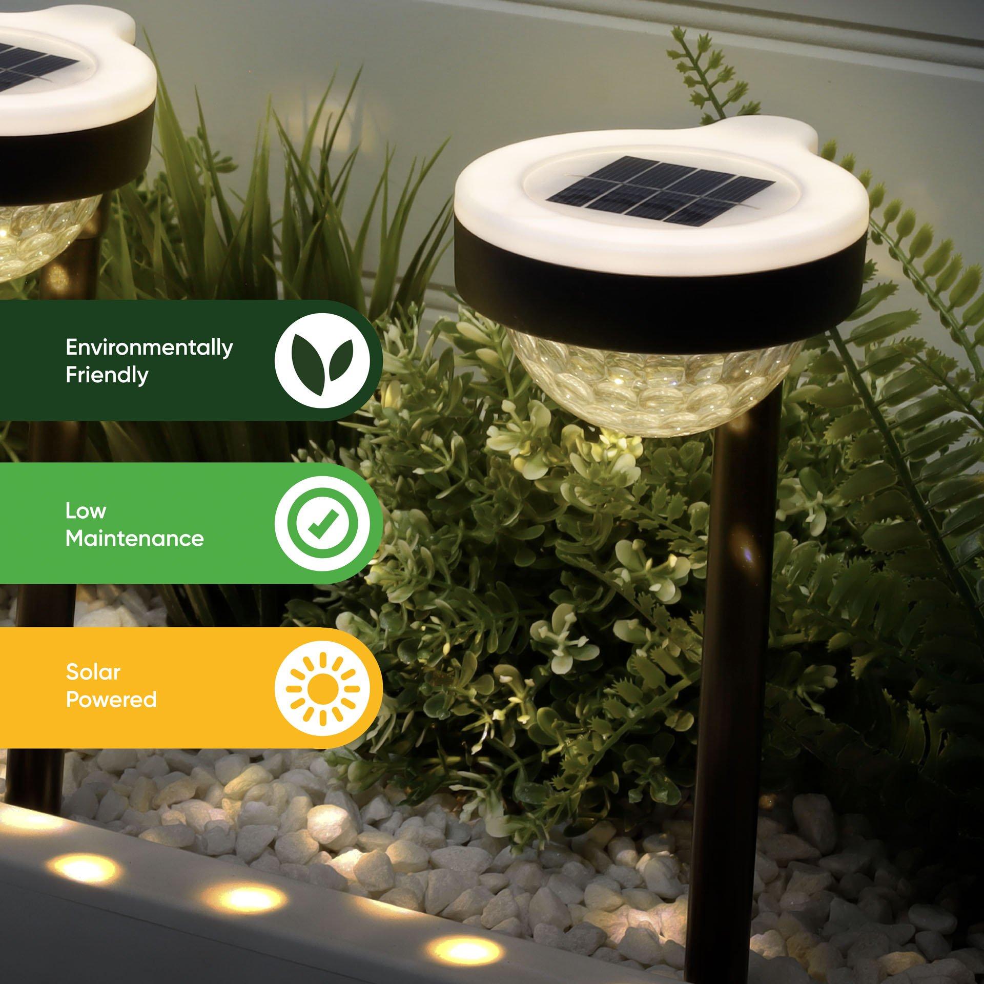 Black - Streetwize - Up and Down Solar Stake Light (Pack of 3) - 6