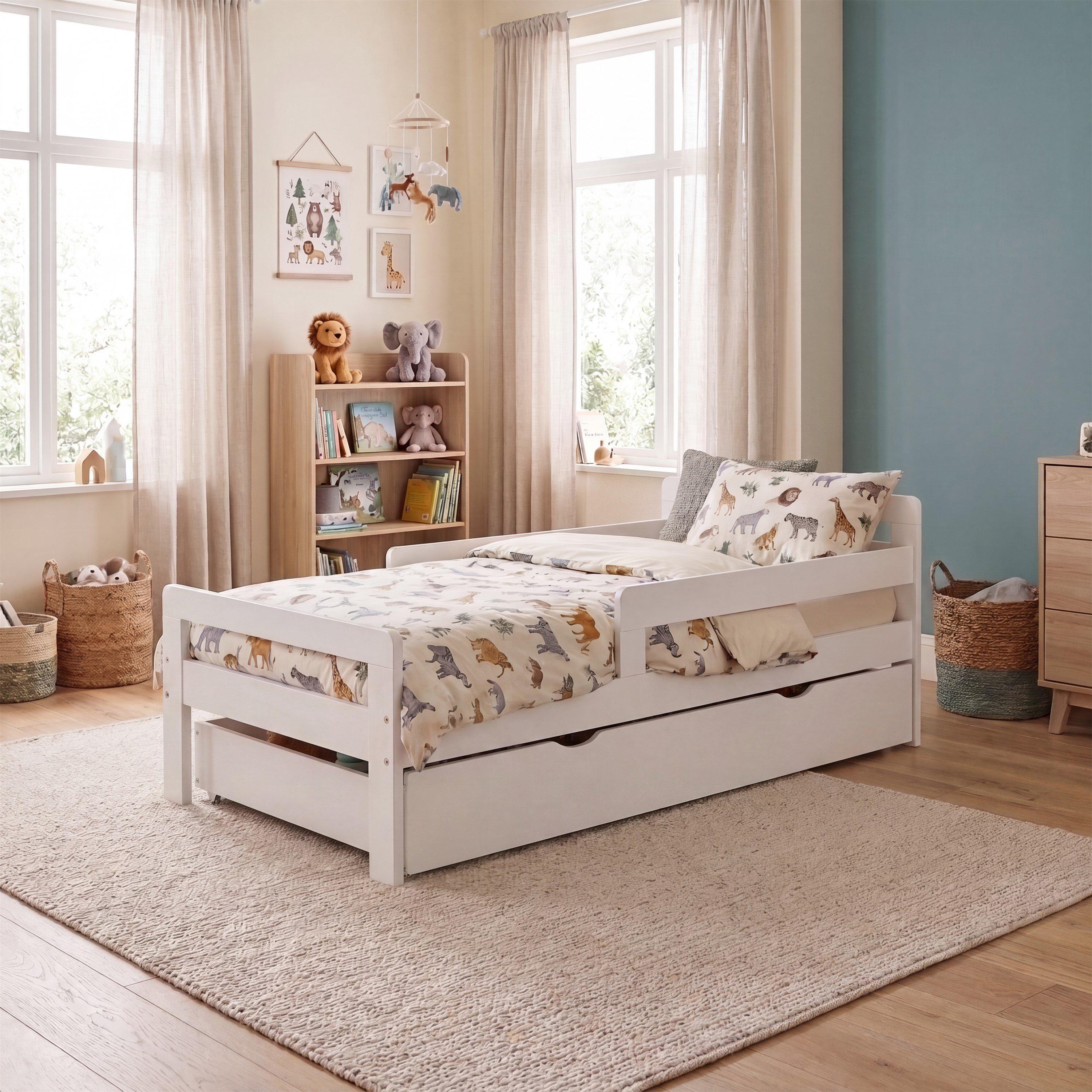White - Lassic - Junior Vida Taurus Toddler Bed With Storage - 1