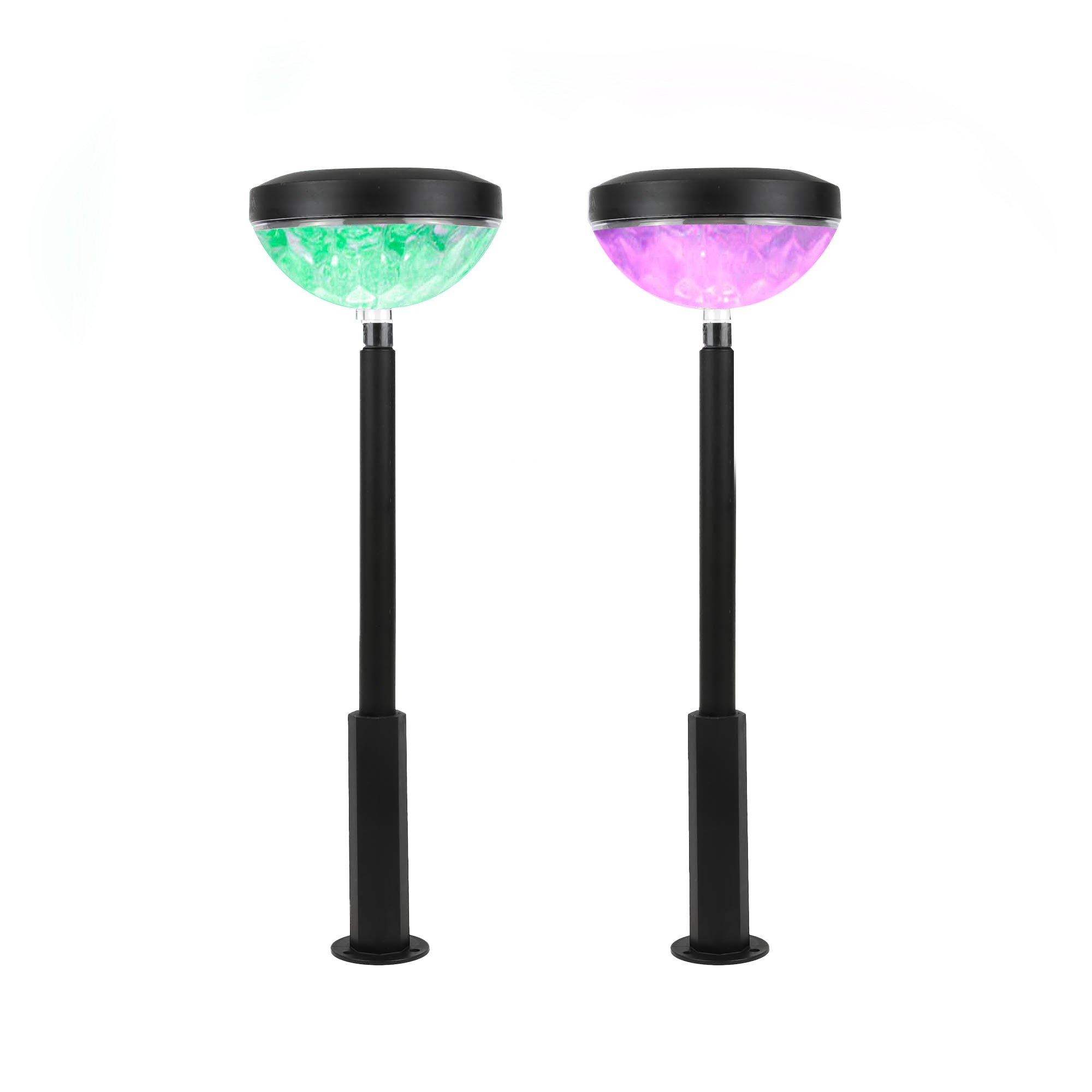 Black - Streetwize - Solar Multi-Colour Stake Light (Pack of 2) - 1